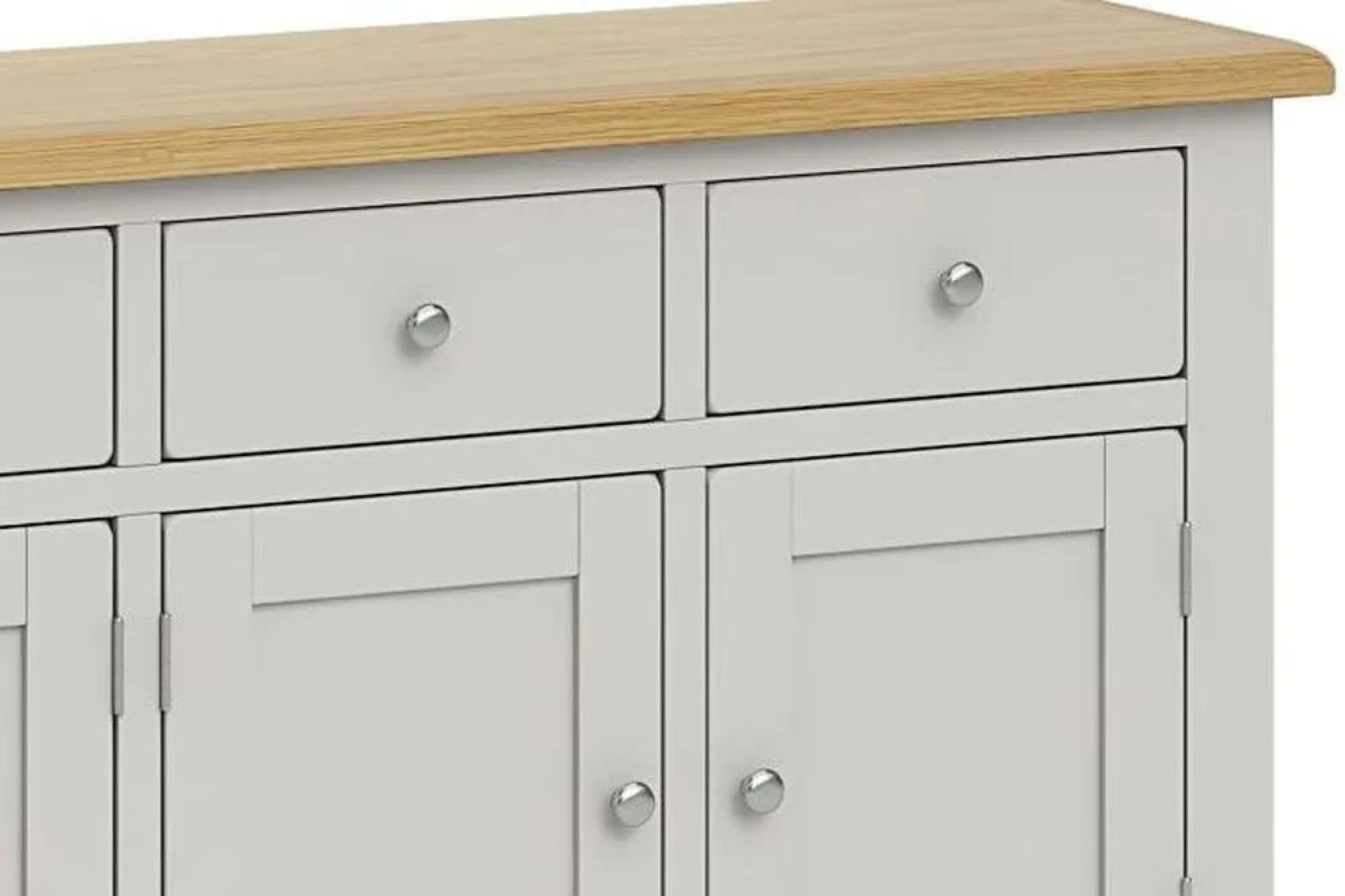 Product photograph of Clearance - Guilford Grey Extra Large 4 Door Sideboard - Fss15764 from Choice Furniture Superstore.