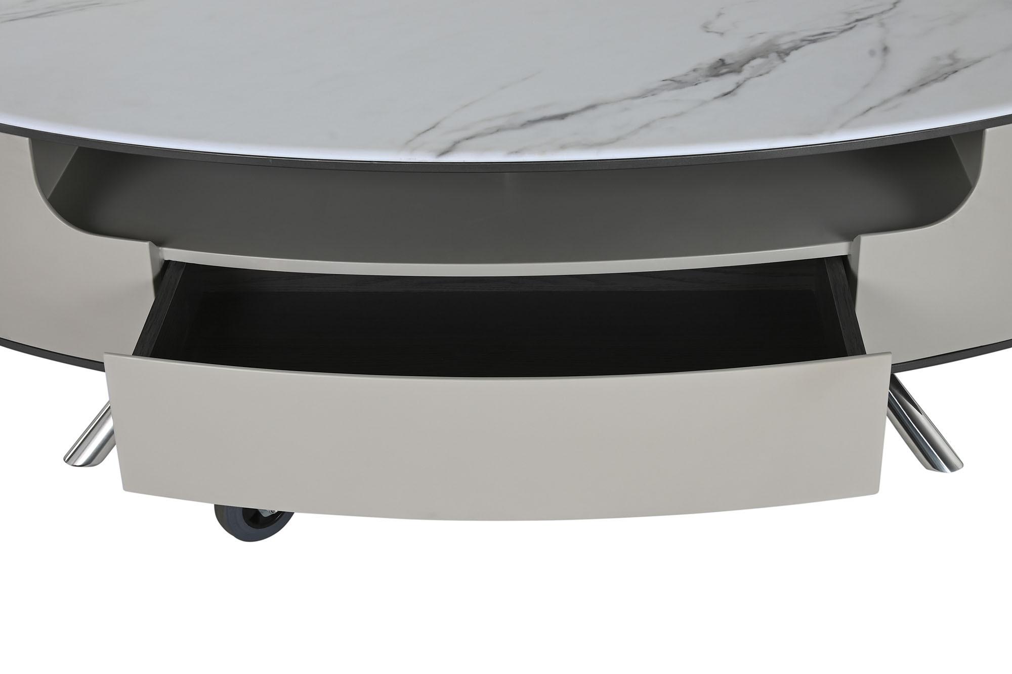 Product photograph of Modern White Marble Storage Coffee Table from Choice Furniture Superstore.