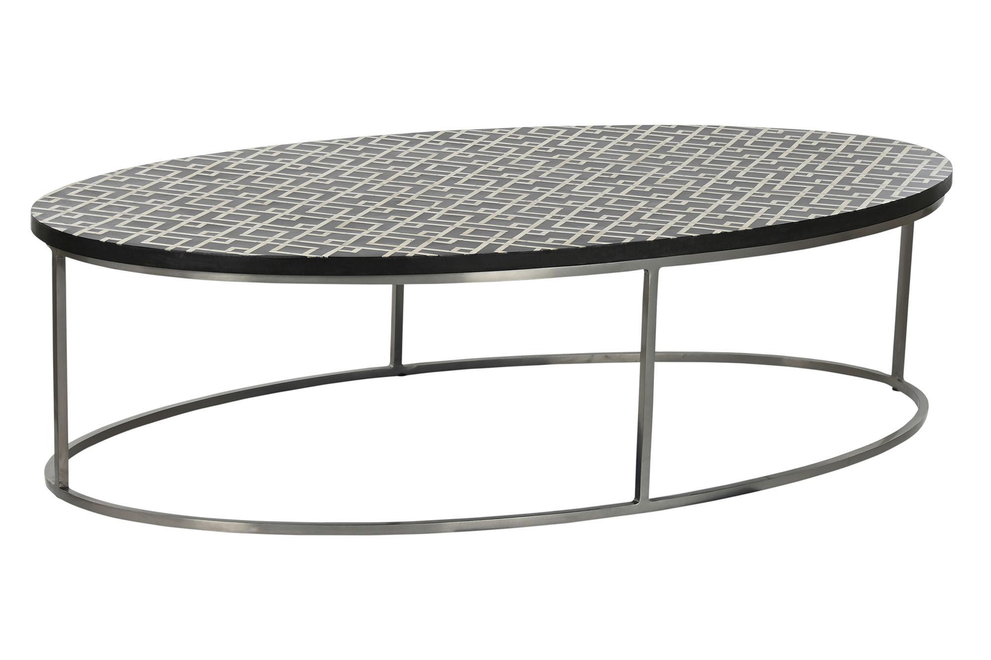 Product photograph of Black Bone Round 150cm Coffee Table from Choice Furniture Superstore.