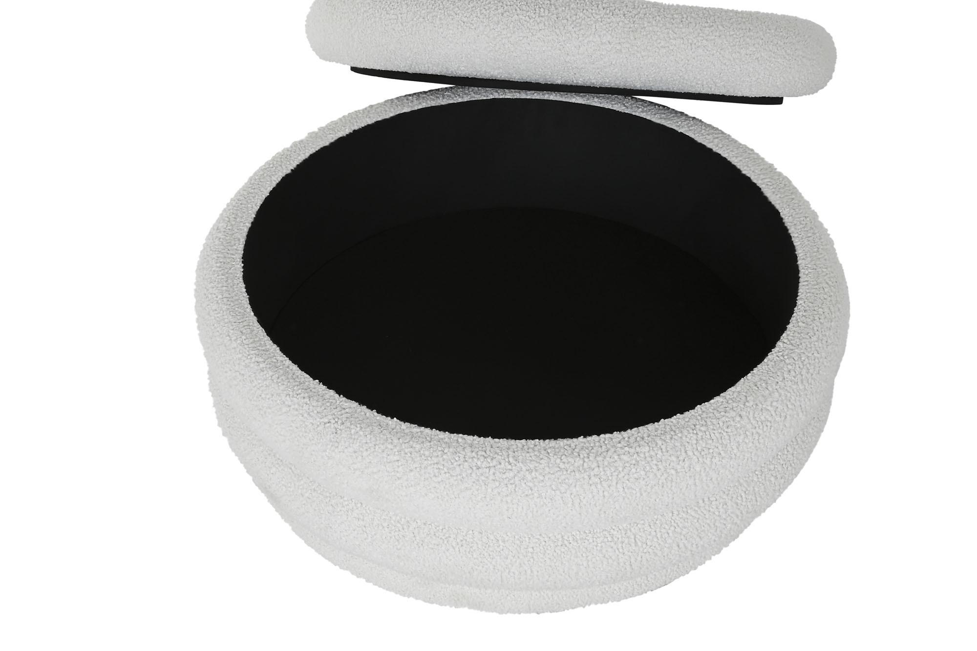 Product photograph of Modern White Fabric Round Coffee Table from Choice Furniture Superstore.