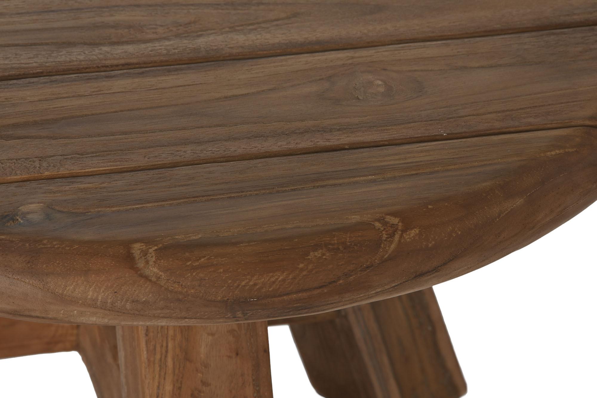 Product photograph of Recycled Teak Wood Set Of 3 Round Coffee Tables from Choice Furniture Superstore.