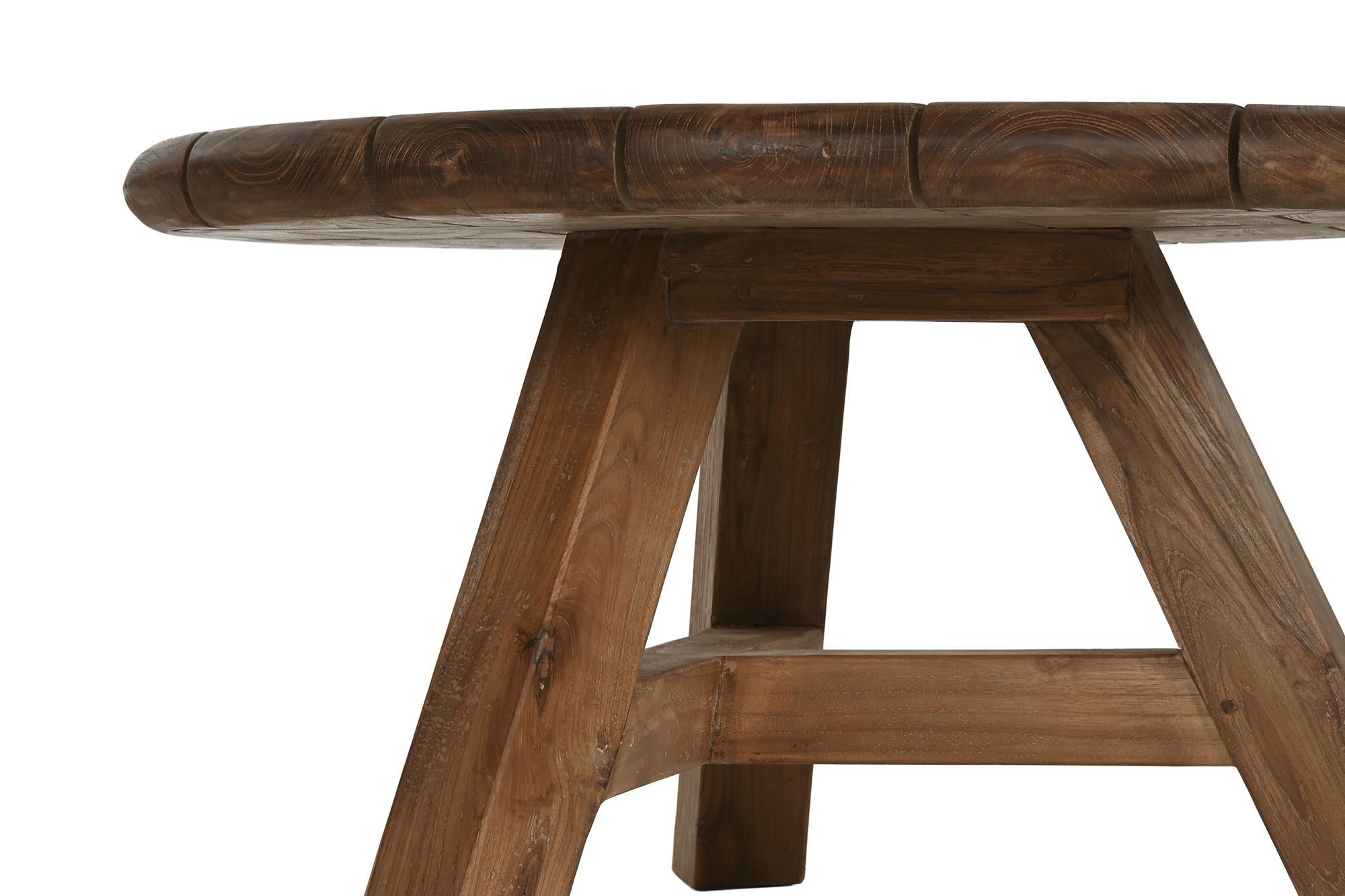 Product photograph of Recycled Teak Wood Set Of 3 Round Coffee Tables from Choice Furniture Superstore.