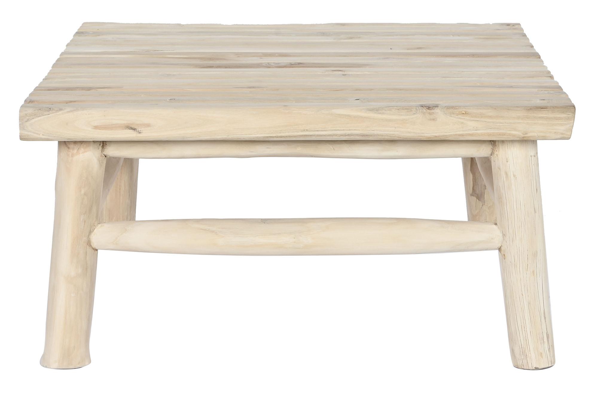 Product photograph of Balinese Natural Teak Square Coffee Table from Choice Furniture Superstore.