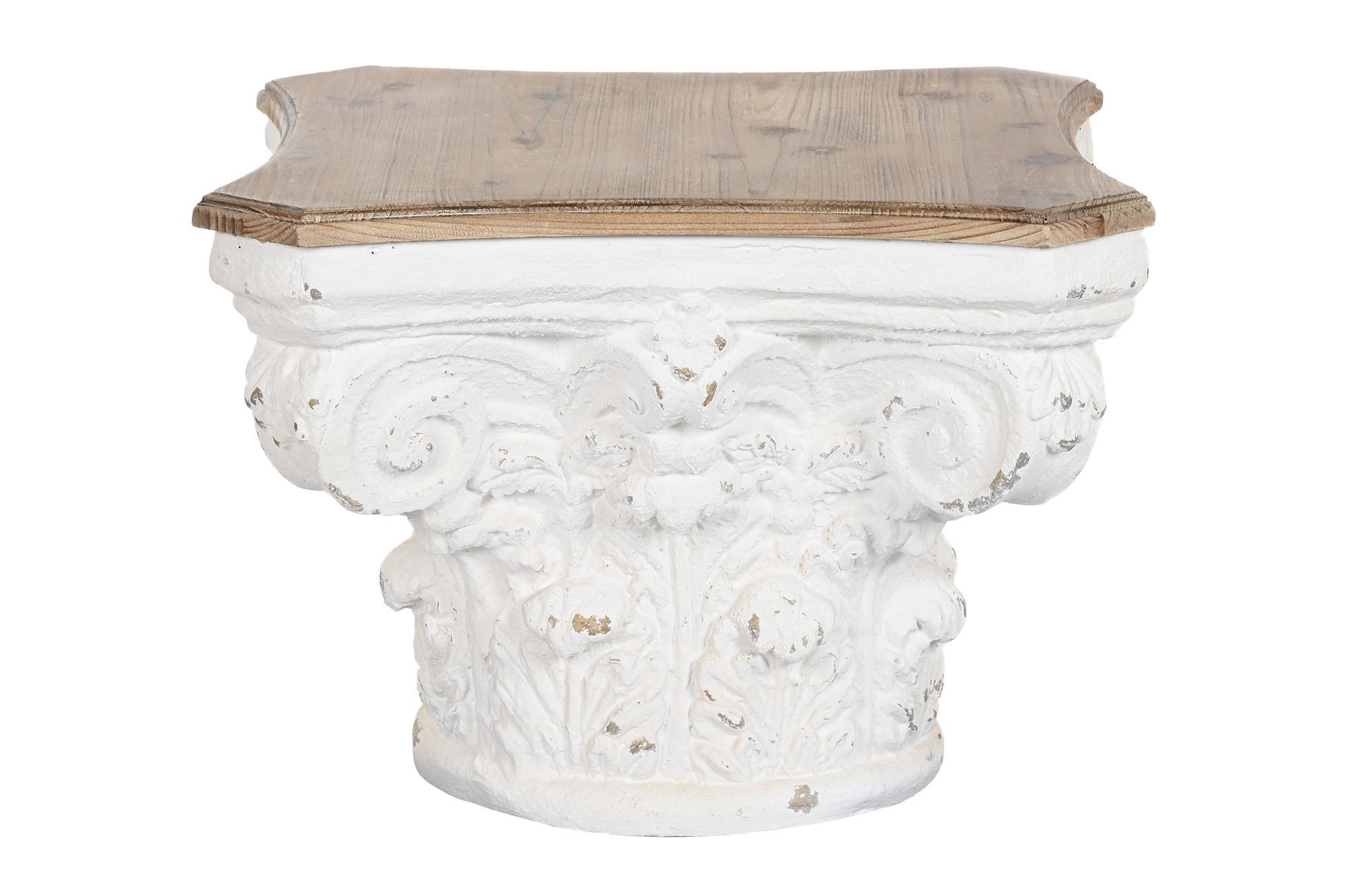 Product photograph of Neoclassic Brown Carved Small Side Table from Choice Furniture Superstore.