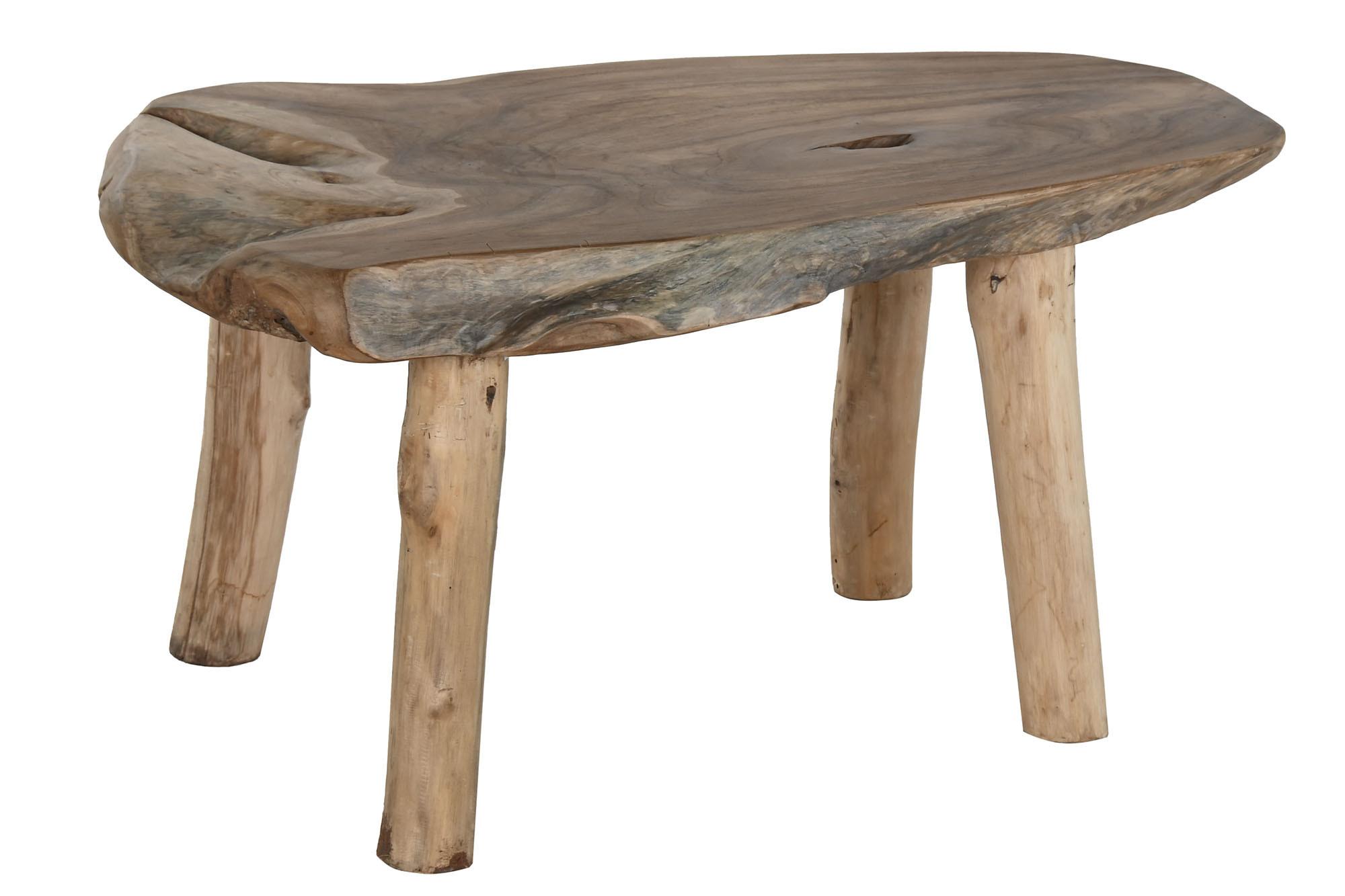 Product photograph of Solid Teak Root Triangular Coffee Table from Choice Furniture Superstore.