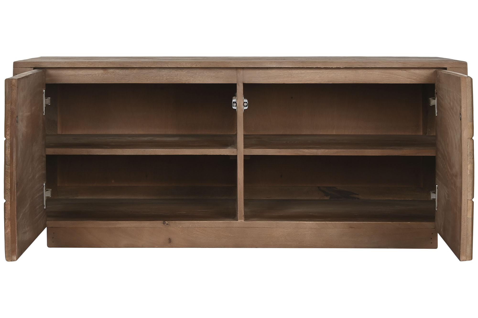 Product photograph of Modern Mango Wood 110cm Small 2 Door Sideboard from Choice Furniture Superstore.