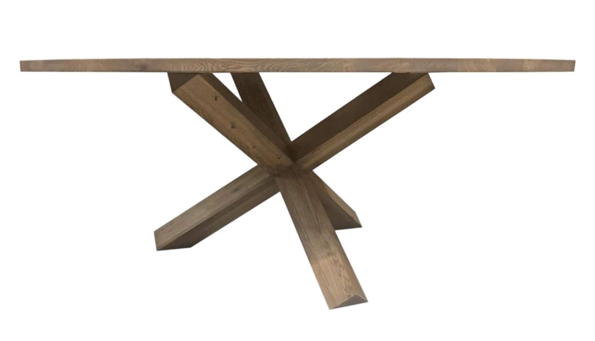 Product photograph of Camas Oak Oval Dining Table With Spider Legs - Variation Available from Choice Furniture Superstore.