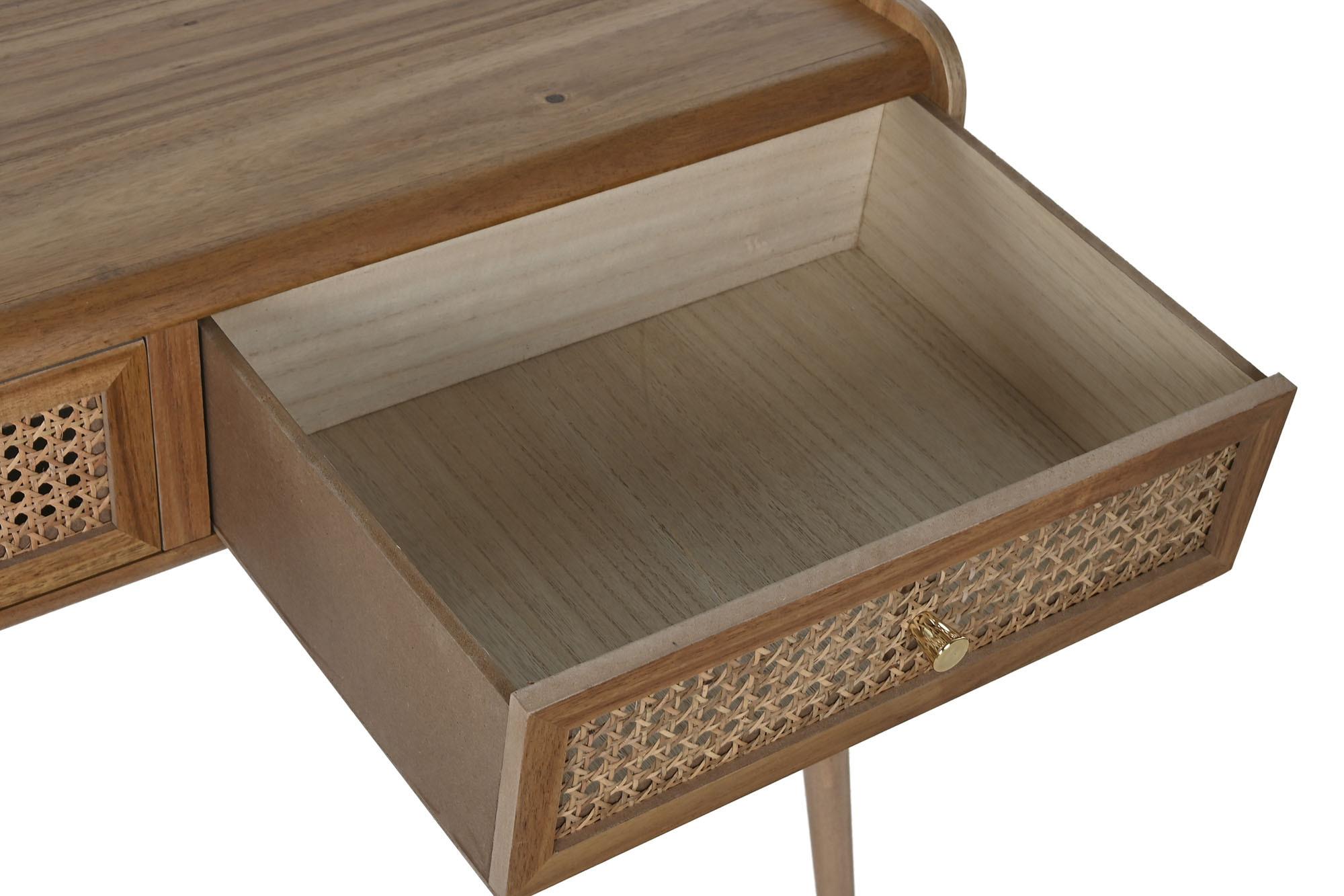 Product photograph of Traditional Acacia Wood 2 Drawer Console Table from Choice Furniture Superstore.