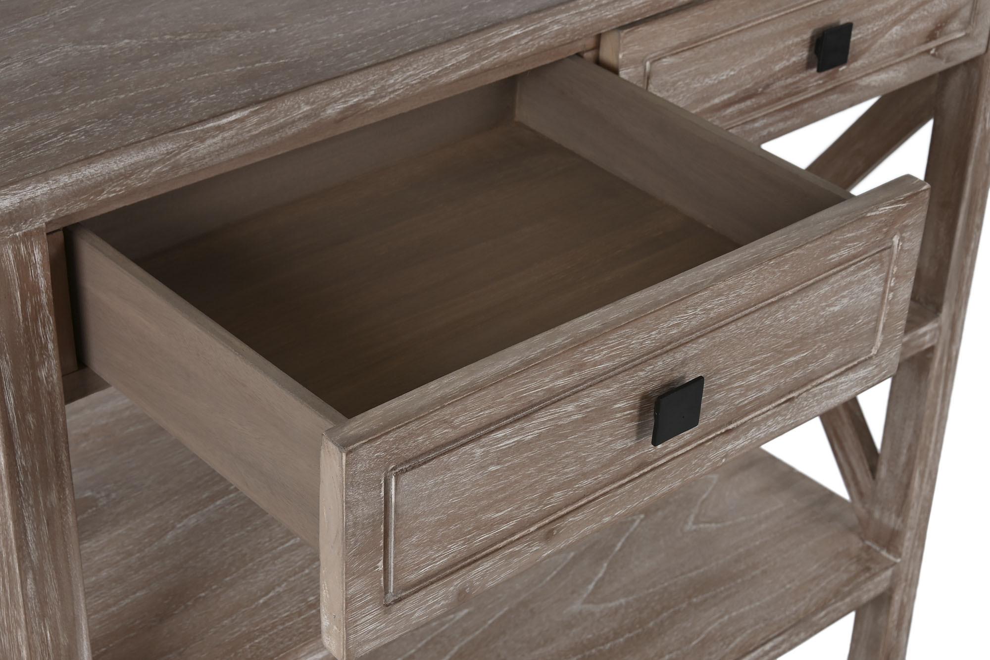 Product photograph of Modern Wood 2 Drawer Console Table from Choice Furniture Superstore.