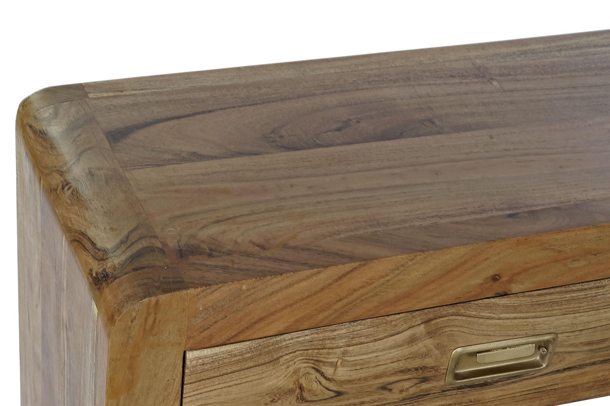 Product photograph of African Acacia Wood 2 Drawer Console Table from Choice Furniture Superstore.