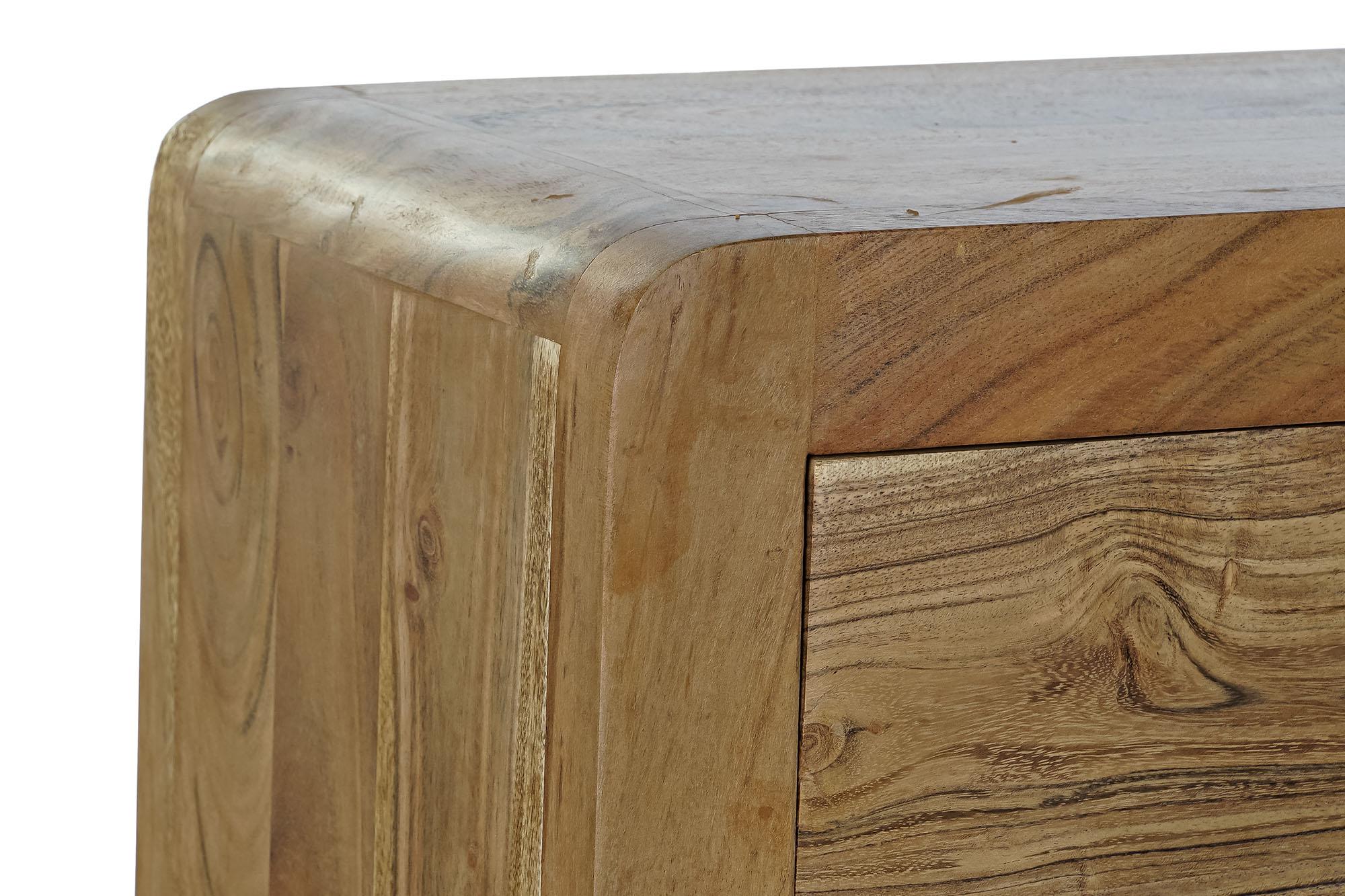 Product photograph of African Acacia Wood 2 Drawer Console Table from Choice Furniture Superstore.