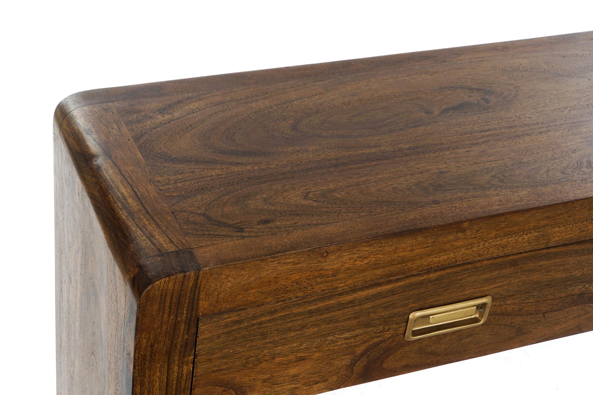 Product photograph of African Acacia Wood 2 Drawer 110cm Console Table from Choice Furniture Superstore.