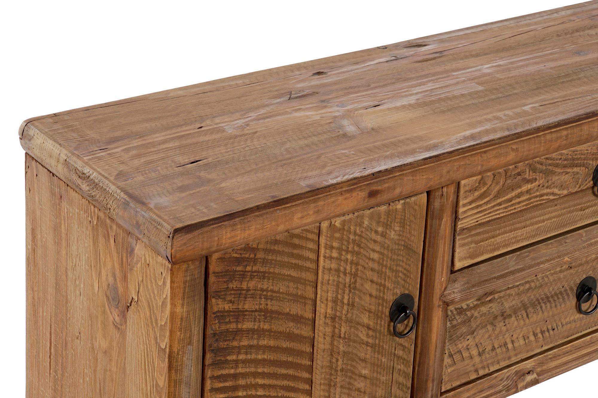 Product photograph of Alpine Pine Tree Recicled Wood 2 Drawer Console Table from Choice Furniture Superstore.