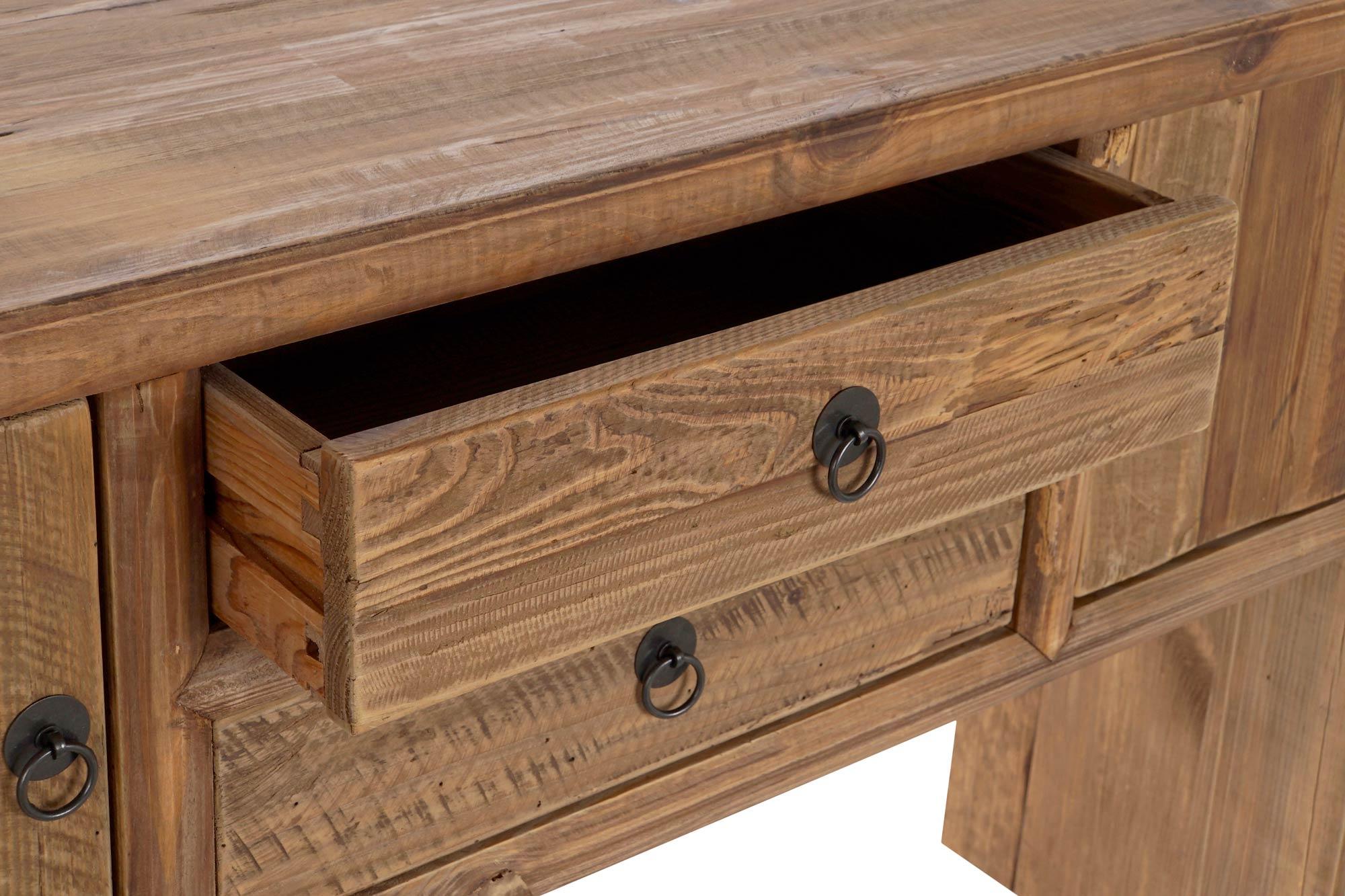 Product photograph of Alpine Pine Tree Recicled Wood 2 Drawer Console Table from Choice Furniture Superstore.