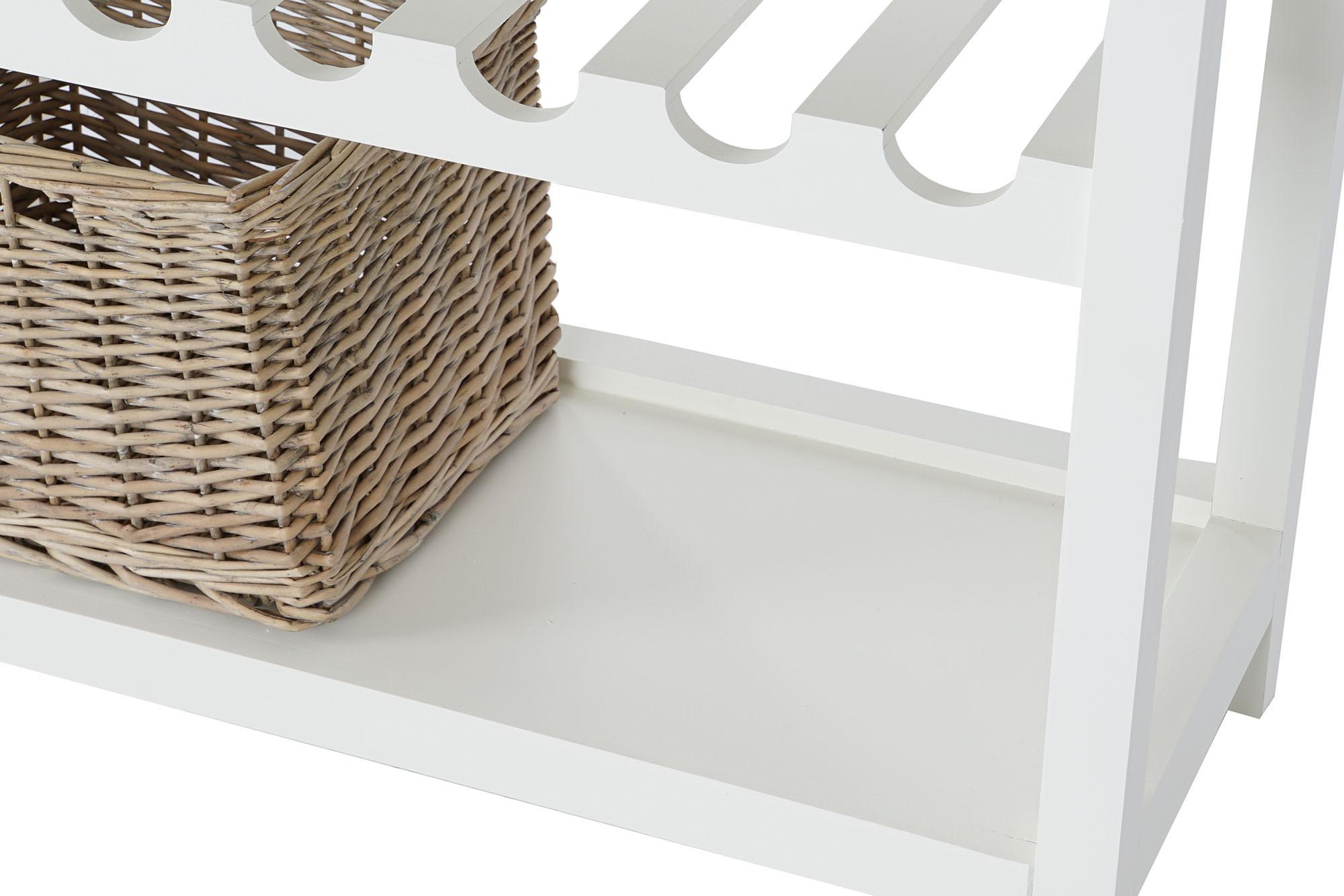 Product photograph of Silvassa White 2 Drawer Bottle Rack from Choice Furniture Superstore.