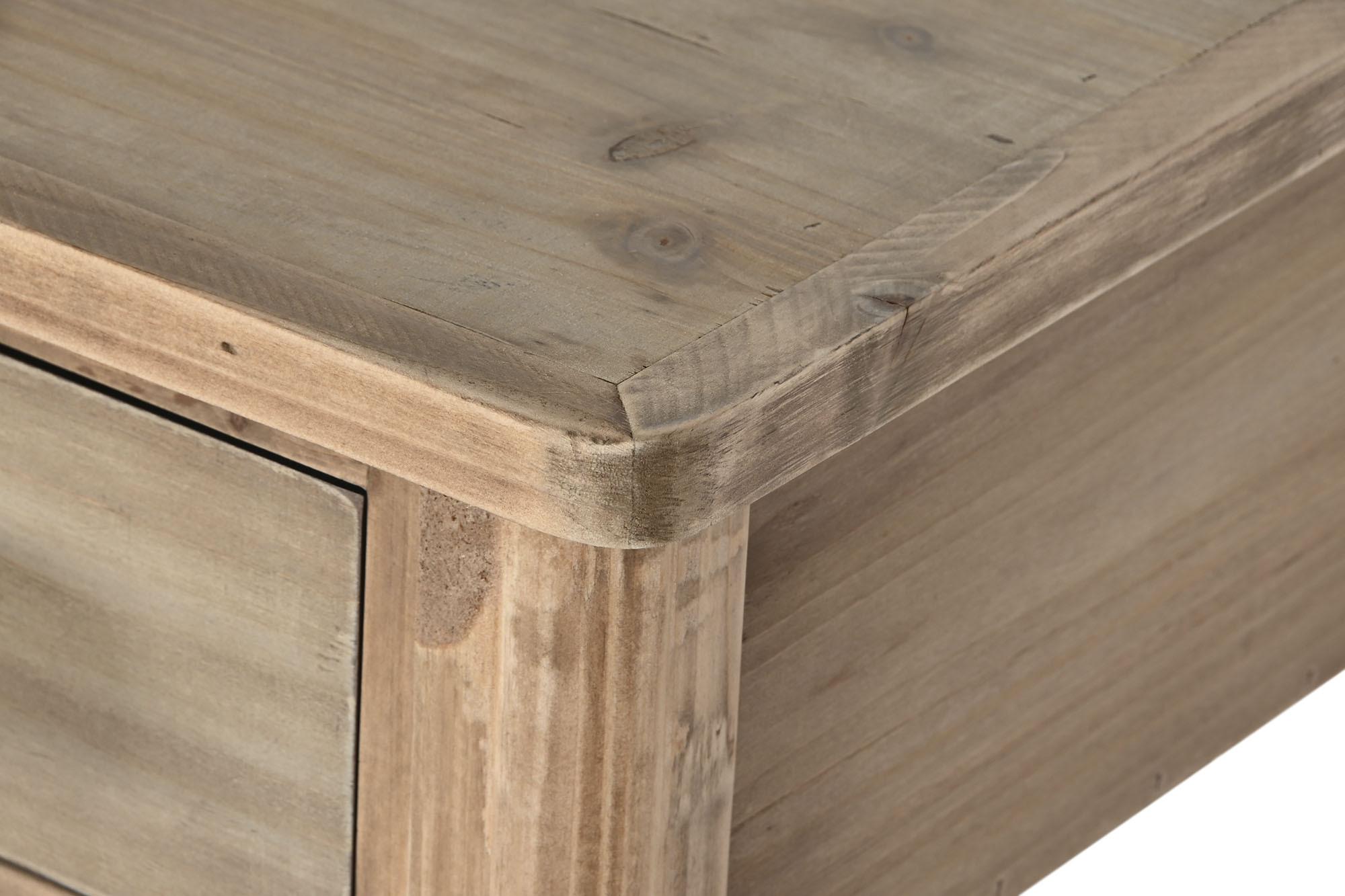 Product photograph of Alpine Natural 3 Drawer Console Table from Choice Furniture Superstore.