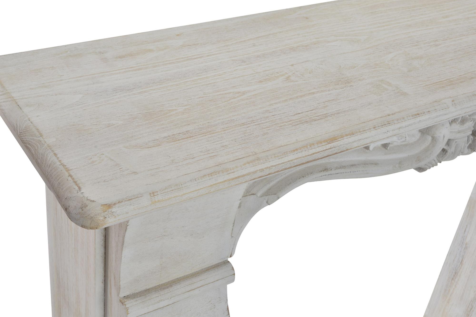 Product photograph of Cottage Aged White Console Table from Choice Furniture Superstore.