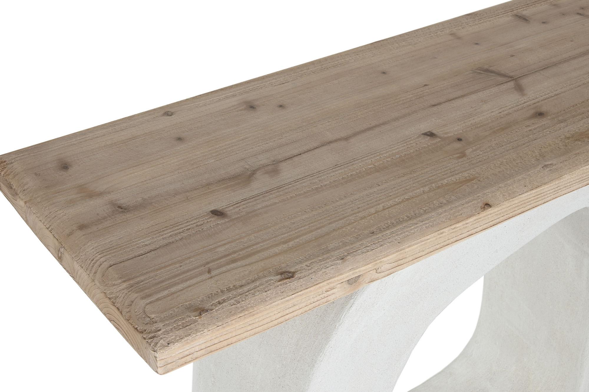 Product photograph of Wrinkled White Wood Console Table from Choice Furniture Superstore.