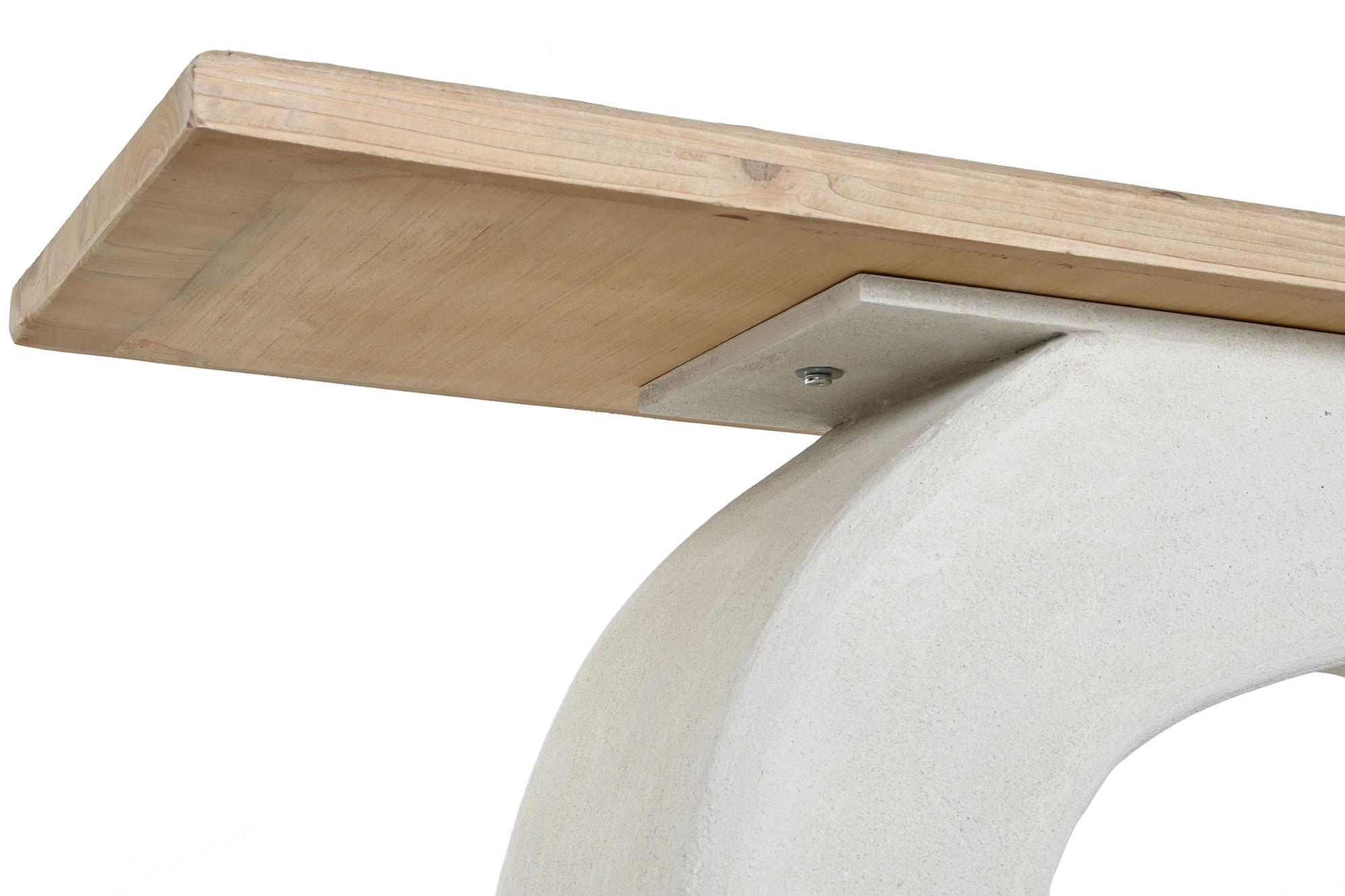 Product photograph of Wrinkled White Wood Console Table from Choice Furniture Superstore.