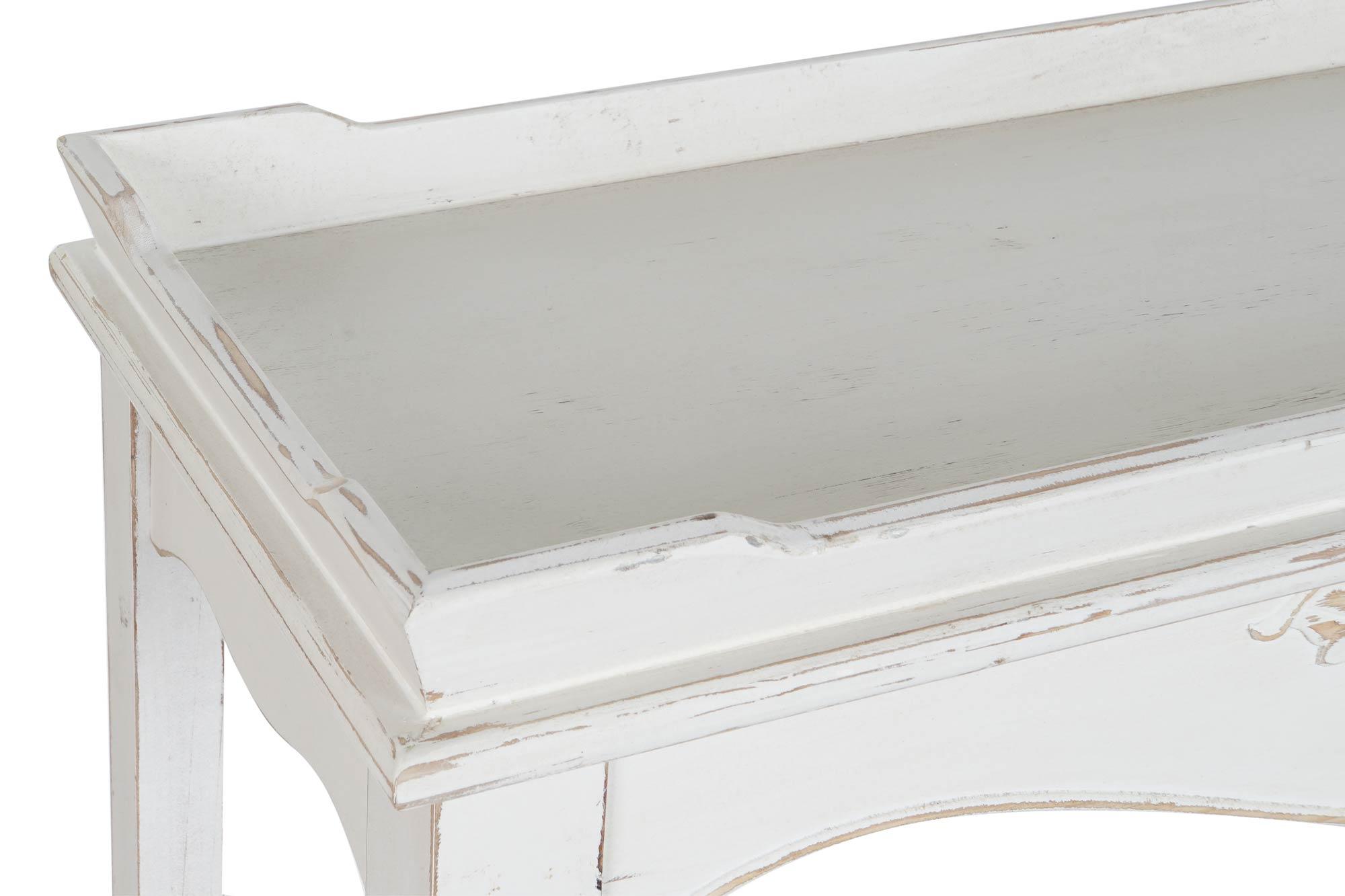 Product photograph of Traditional White Wood Console Table from Choice Furniture Superstore.