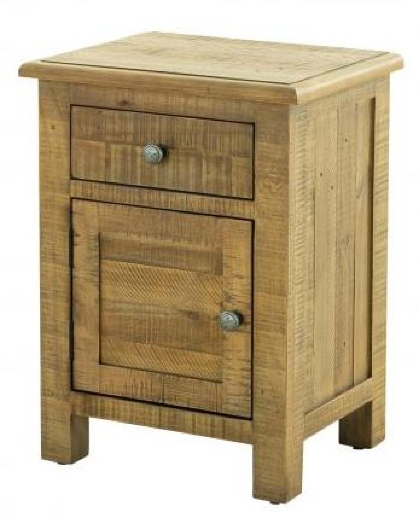 Product photograph of Gridley Loft Wooden 1 Drawer Bedside Cabinet from Choice Furniture Superstore.