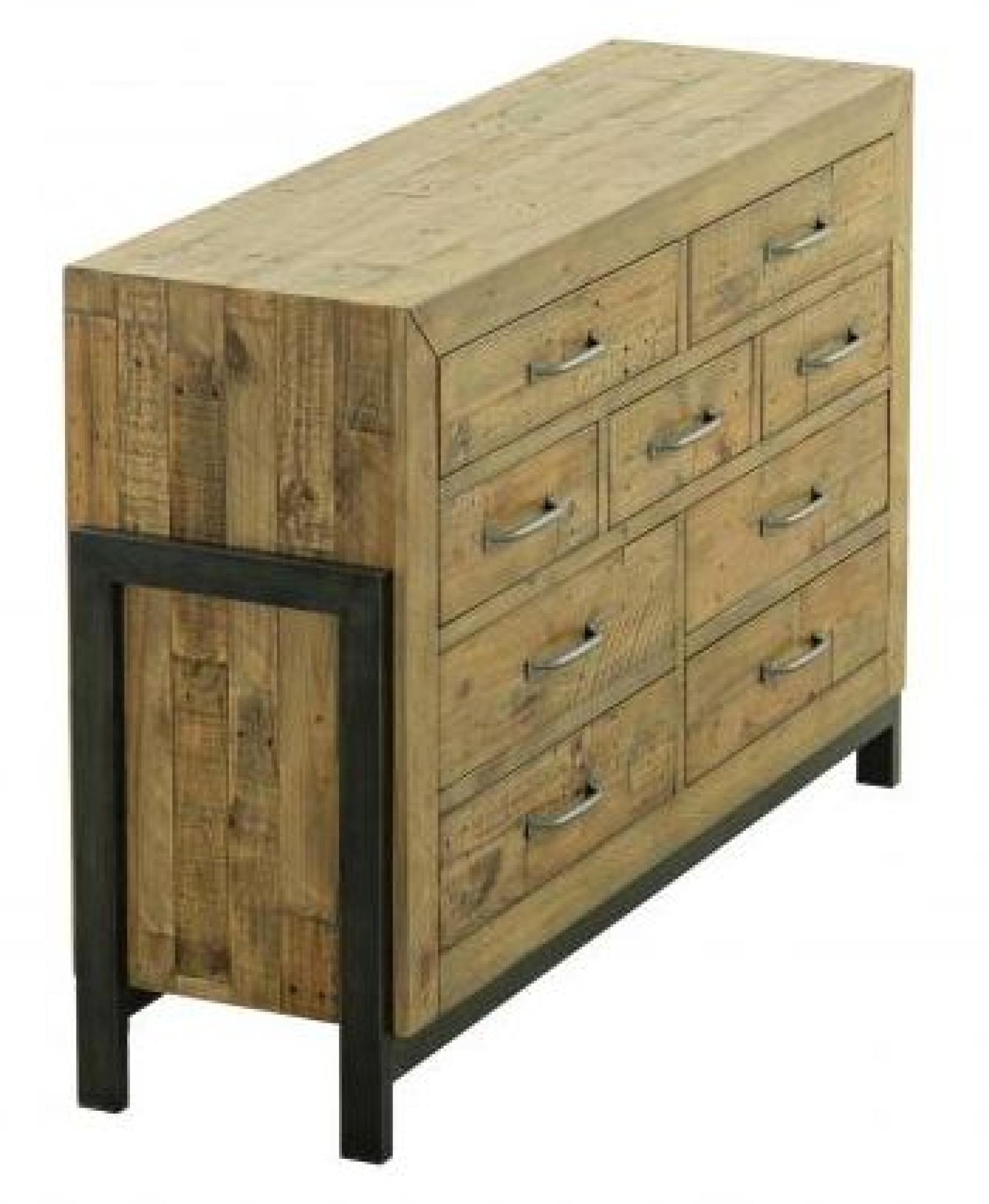 Product photograph of Gridley Loft Wooden Multi Drawer Wide Chest from Choice Furniture Superstore.