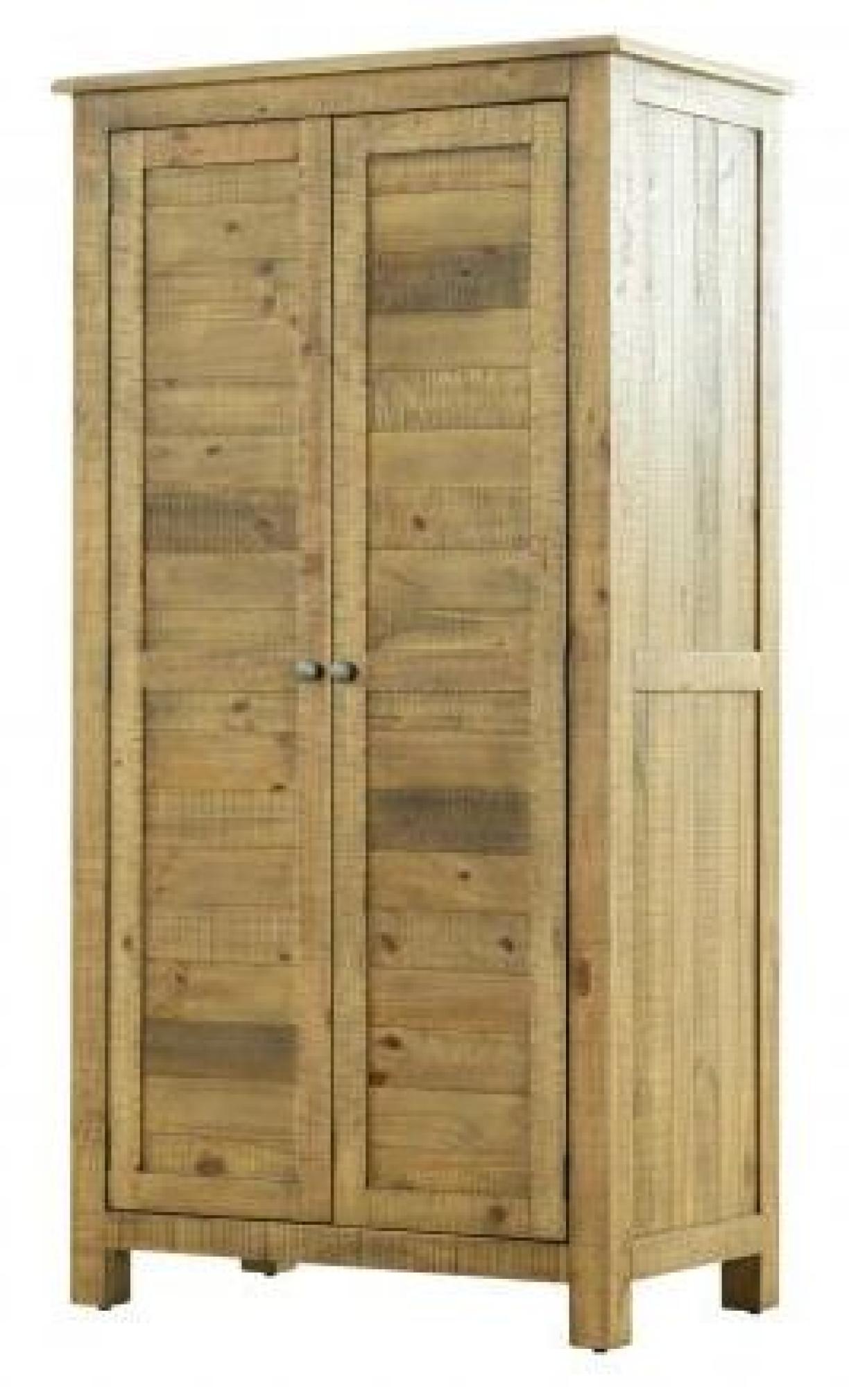 Product photograph of Gridley Loft Wooden 2 Door Wardrobe from Choice Furniture Superstore.