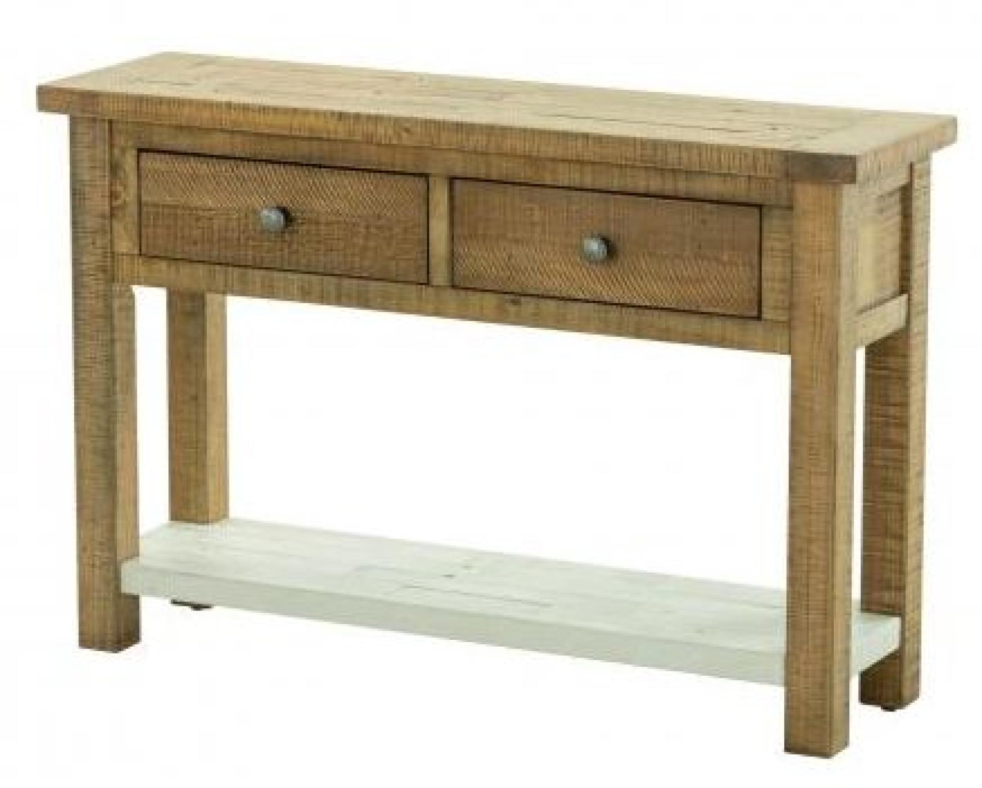 Product photograph of Gridley Loft Wooden 2 Drawer Console Table from Choice Furniture Superstore.