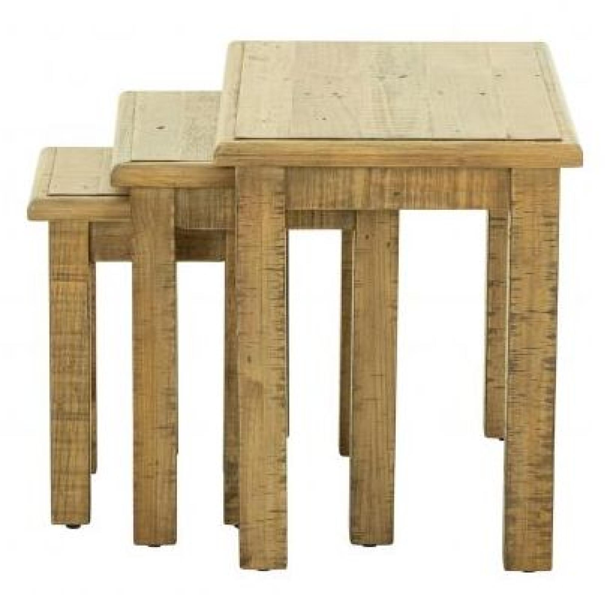 Product photograph of Gridley Loft Wooden Nest Of 3 Tables from Choice Furniture Superstore.