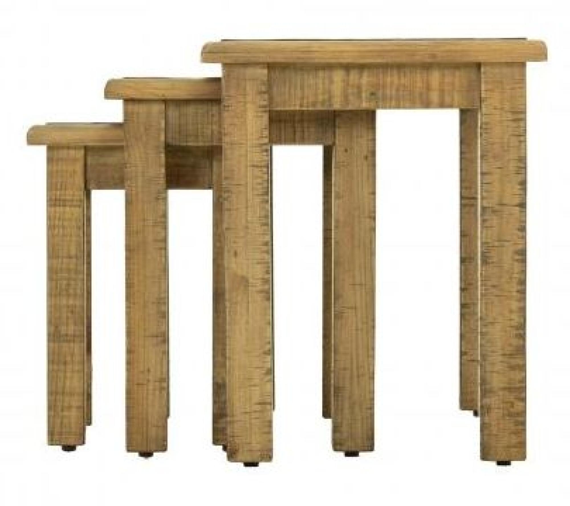 Product photograph of Gridley Loft Wooden Nest Of 3 Tables from Choice Furniture Superstore.