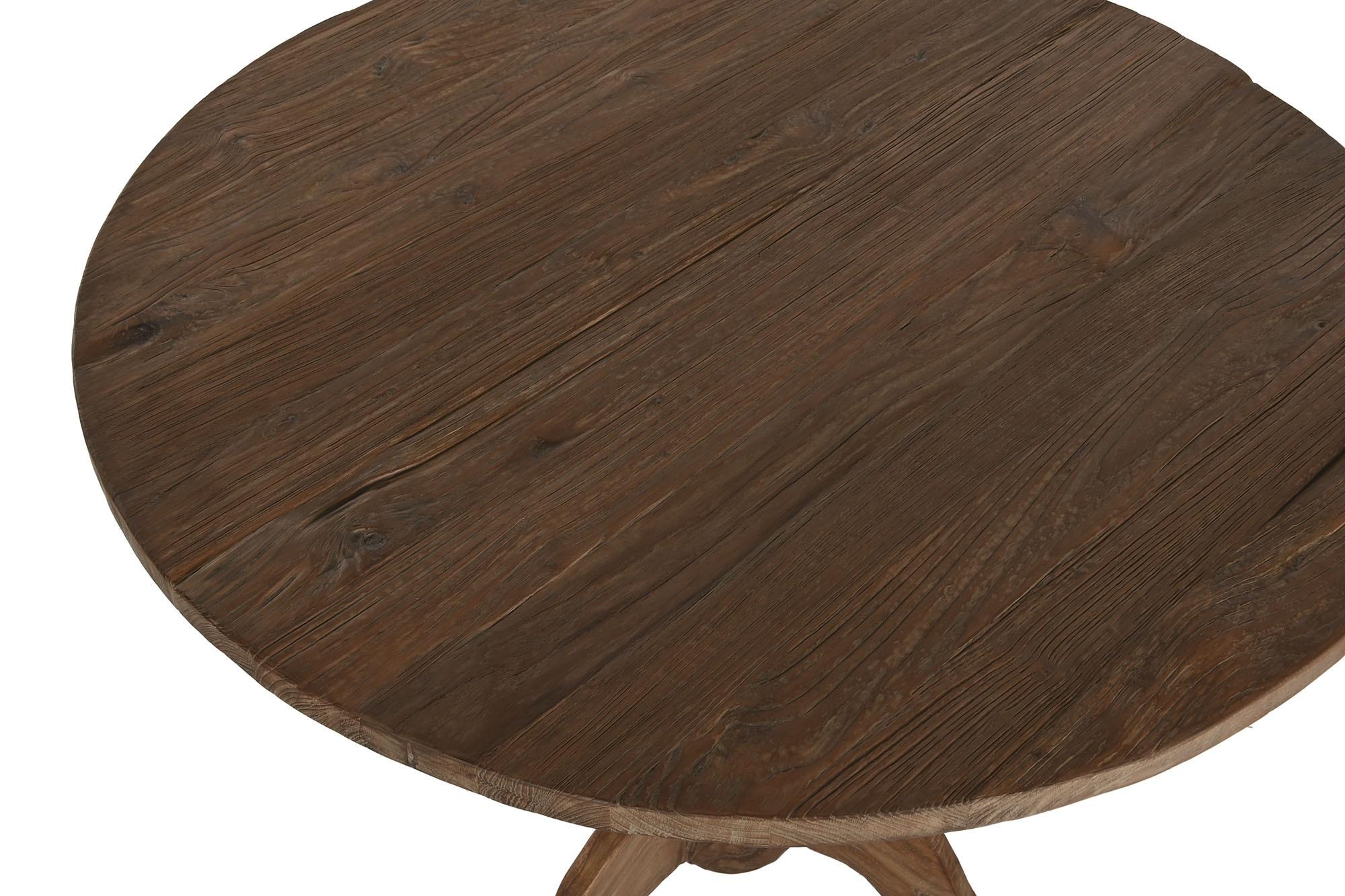 Product photograph of Natural Teak Round Side Table from Choice Furniture Superstore.