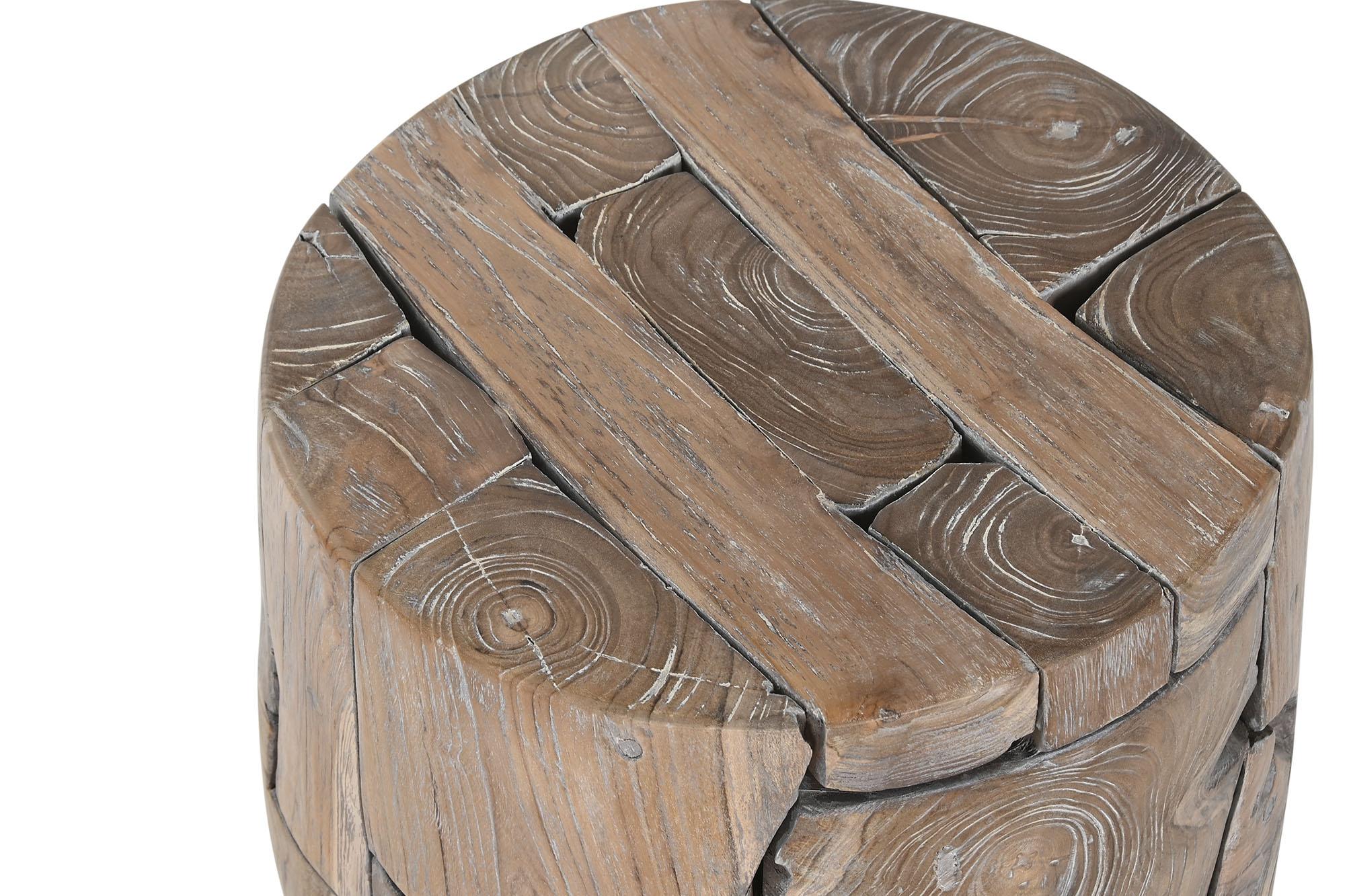 Product photograph of Natural Teak Round Small Side Table from Choice Furniture Superstore.