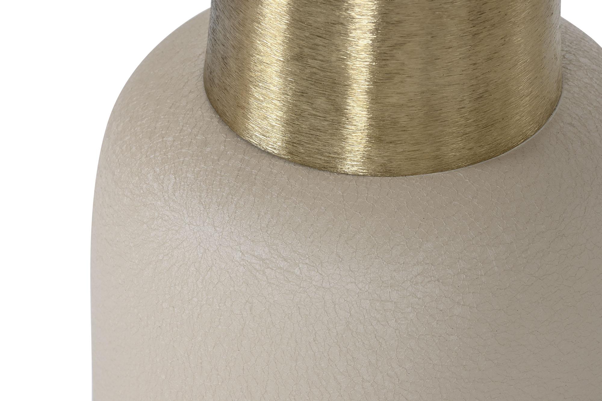 Product photograph of Modern Gold And Cream Round Side Table from Choice Furniture Superstore.