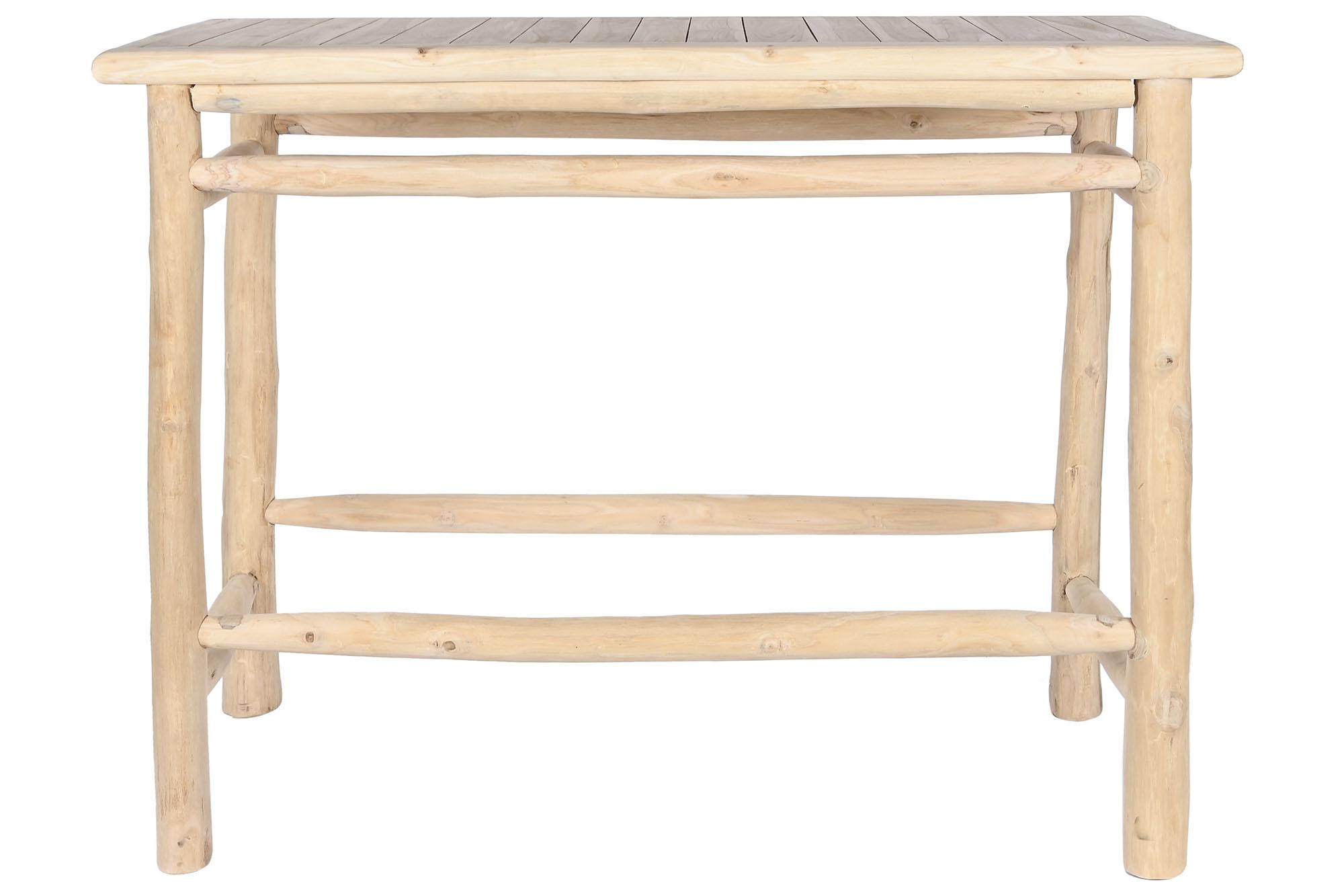 Product photograph of Tropical Natural Teak Side Table from Choice Furniture Superstore.