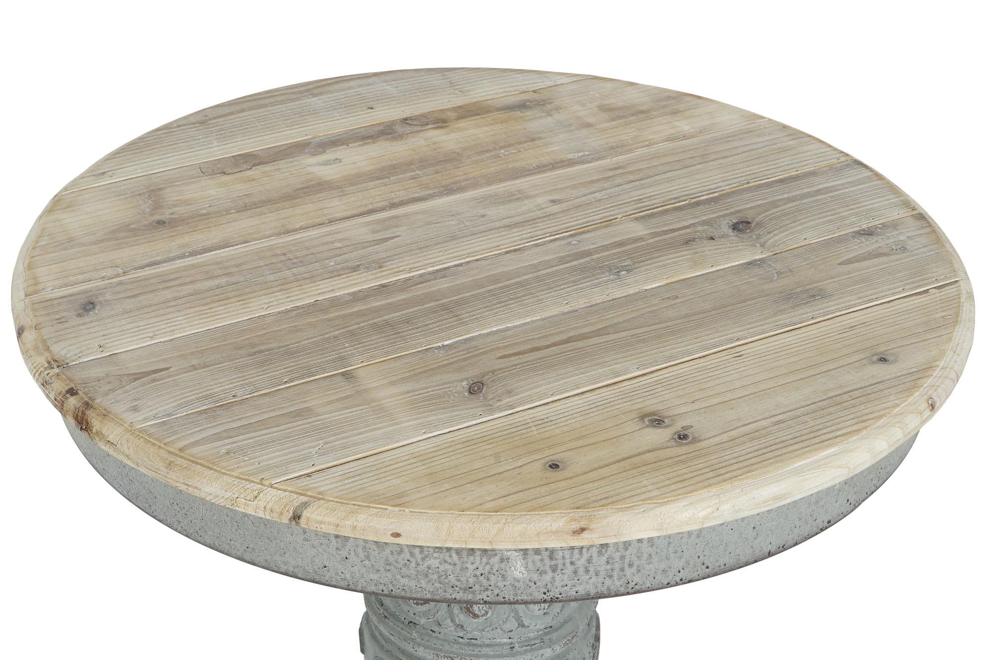 Product photograph of Neoclassic Aged Natural Round Side Table from Choice Furniture Superstore.