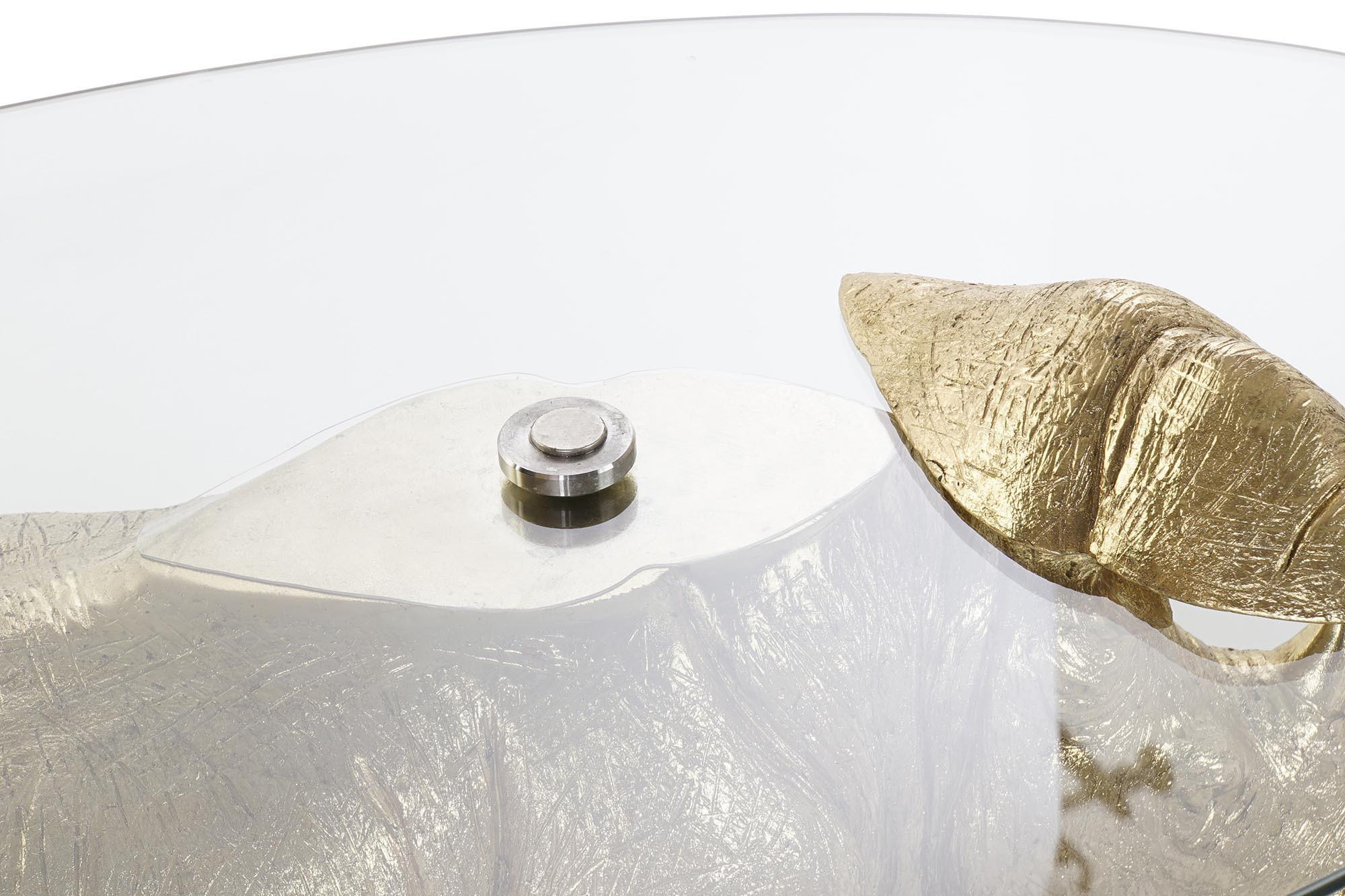 Product photograph of African Glass Top Gold Base Side Table from Choice Furniture Superstore.