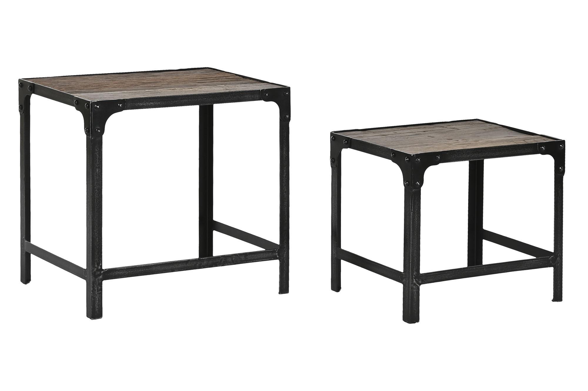 Product photograph of Natural Wooden Set Of 2 Side Table from Choice Furniture Superstore.