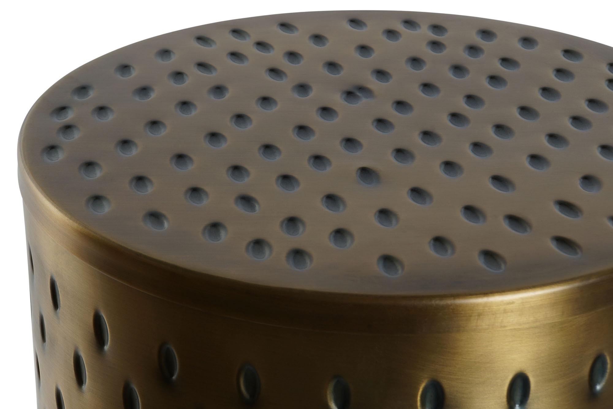 Product photograph of Gold Metal Set Of 2 Round Side Tables from Choice Furniture Superstore.