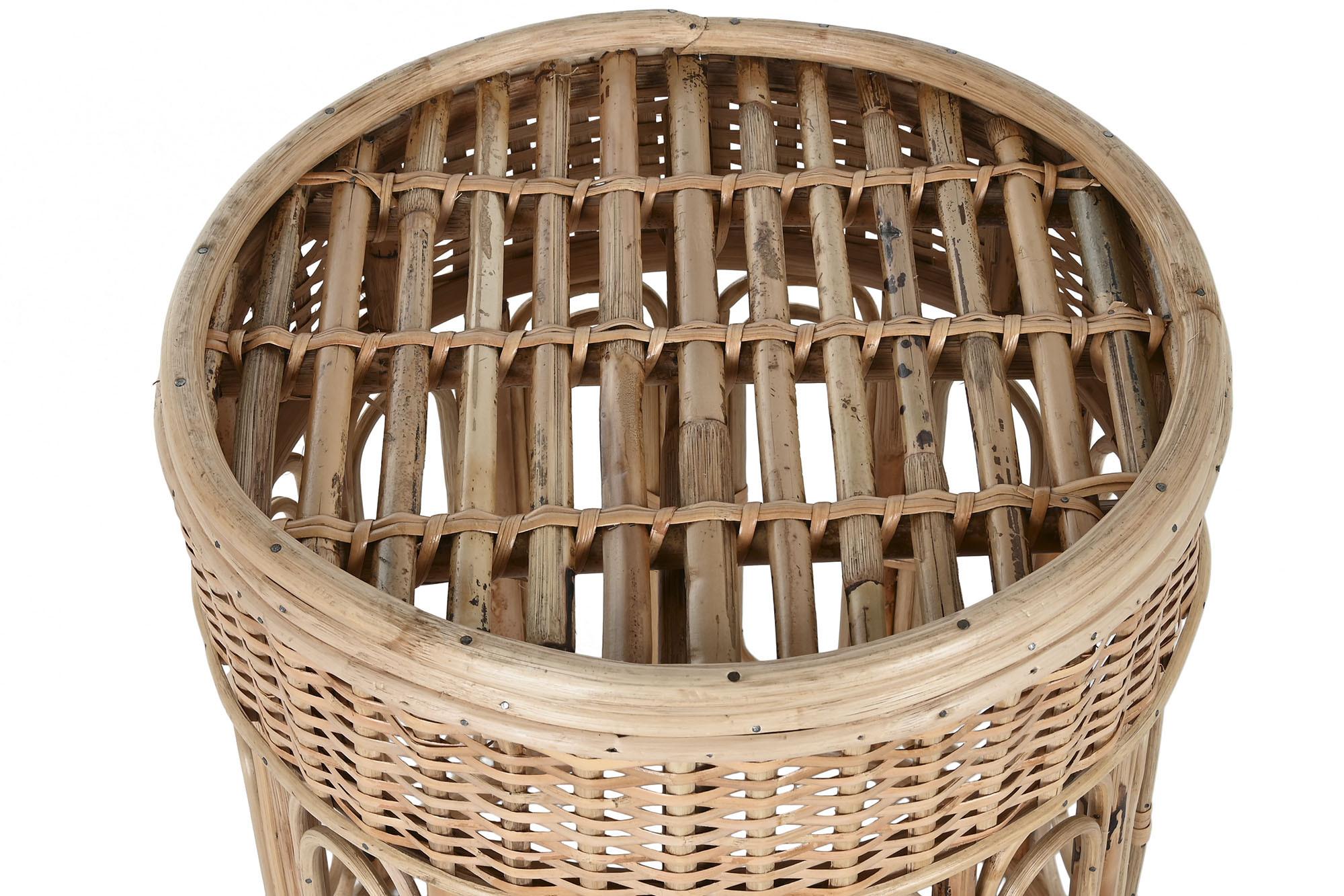 Product photograph of Balinese Set Of 2 Natural Wicker Round Side Table from Choice Furniture Superstore.