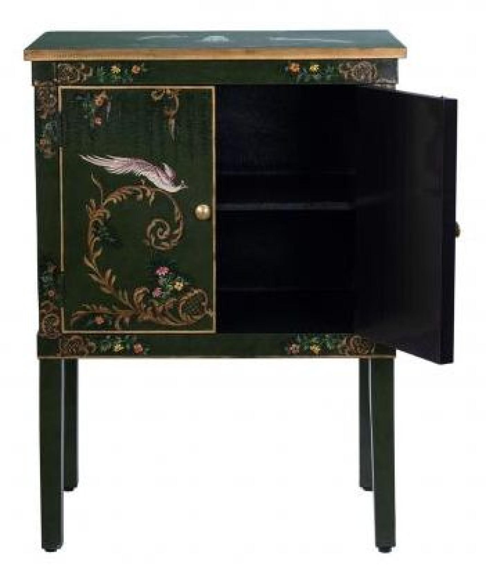 Product photograph of Meerut Green Fountain Design 2 Door Bedside Cabinet from Choice Furniture Superstore.