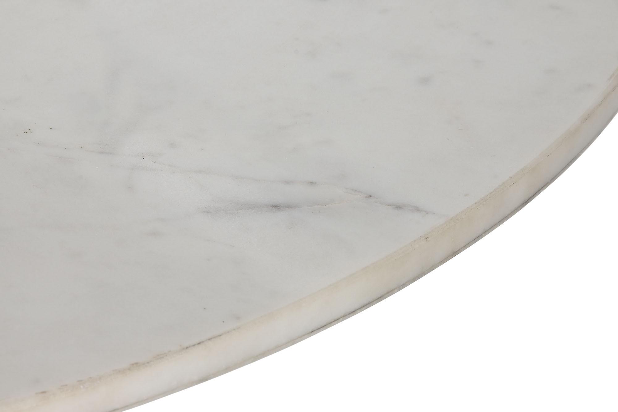 Product photograph of Modern White Marble 2 Seater Round Pedestal Dining Table from Choice Furniture Superstore.