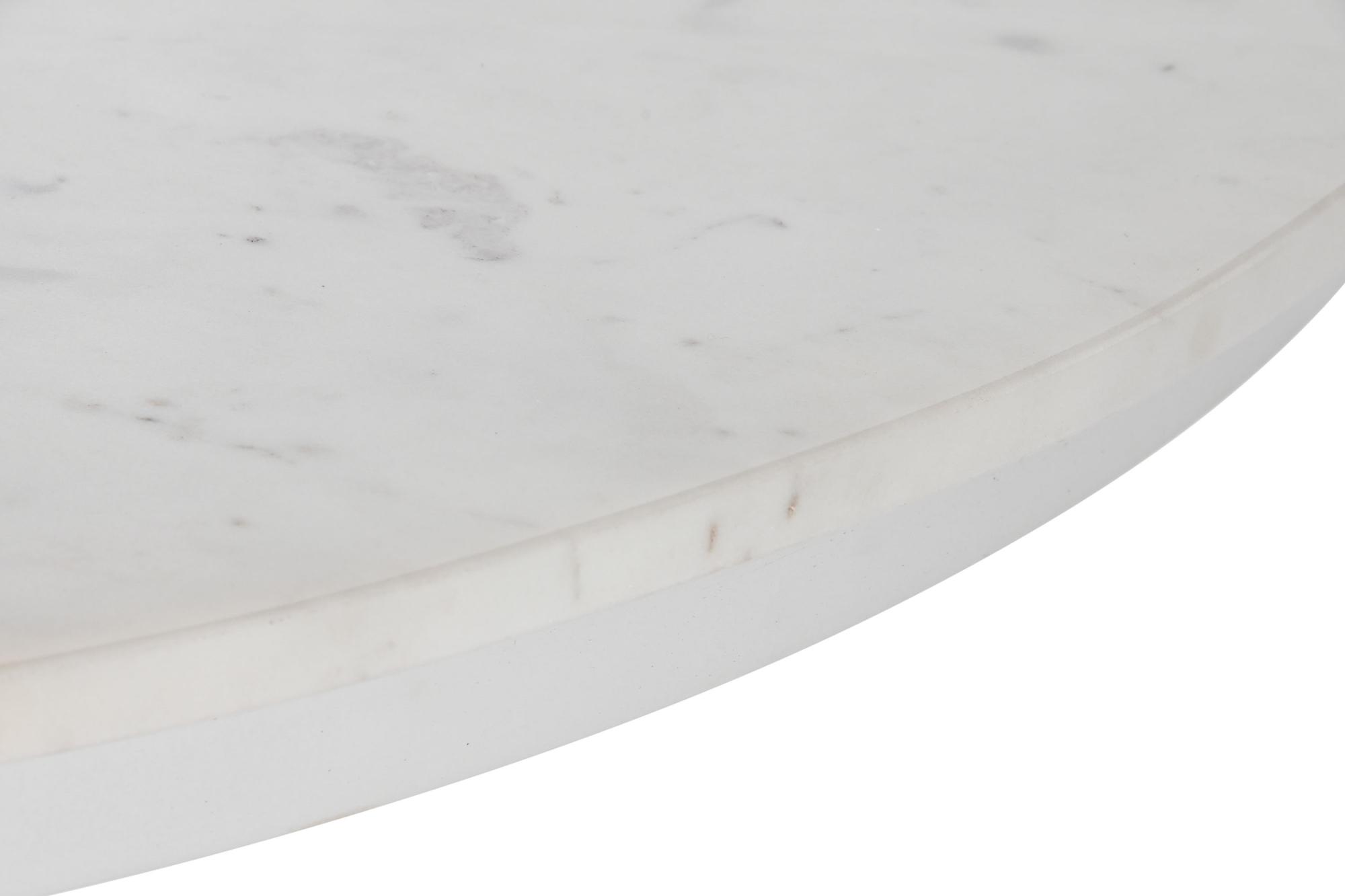 Product photograph of Modern White Marble 2 Seater Round Fluted Pedestal Dining Table from Choice Furniture Superstore.