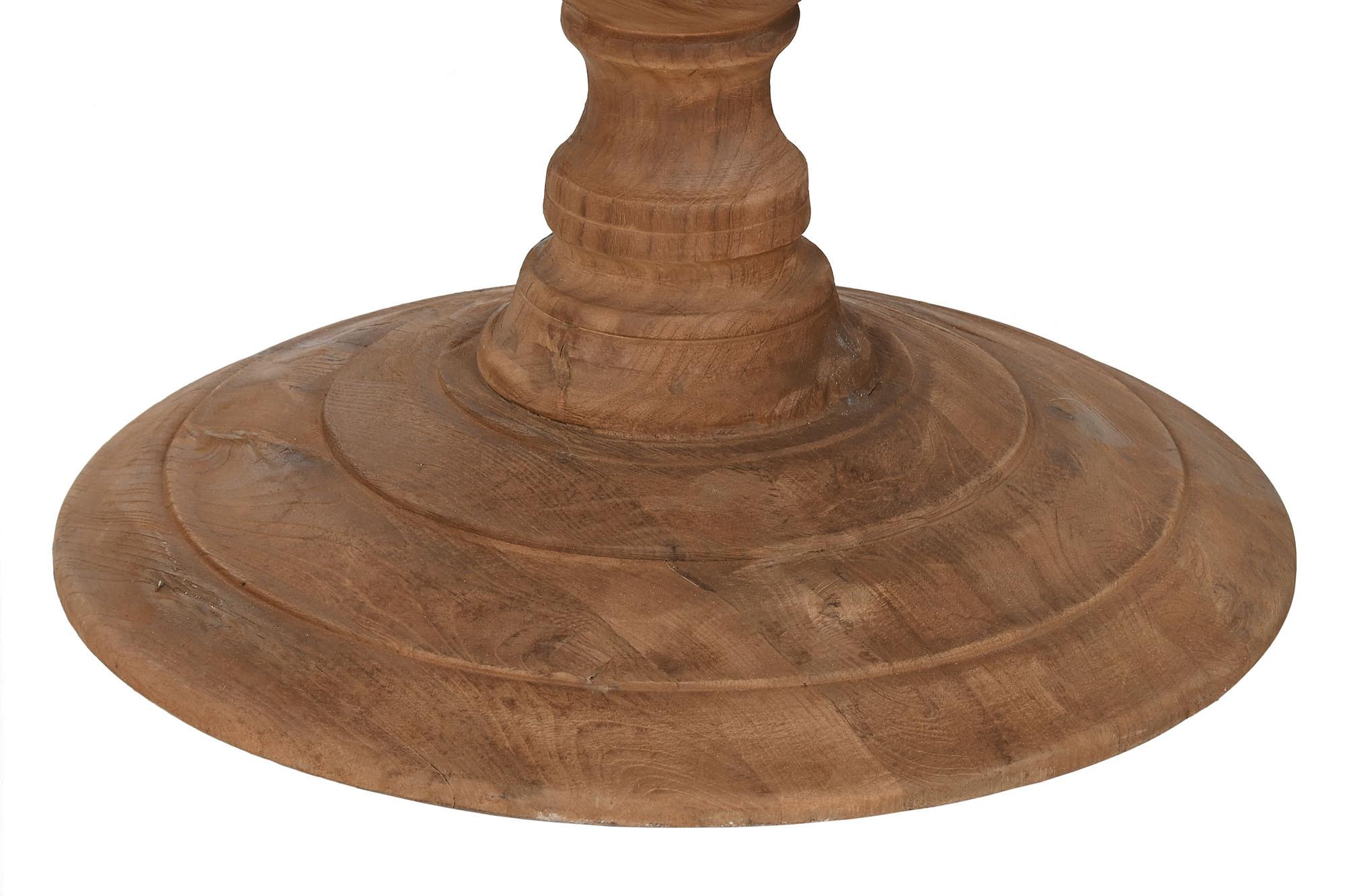 Product photograph of Redonda Natural 4 Seater Round Pedestal Dining Table from Choice Furniture Superstore.