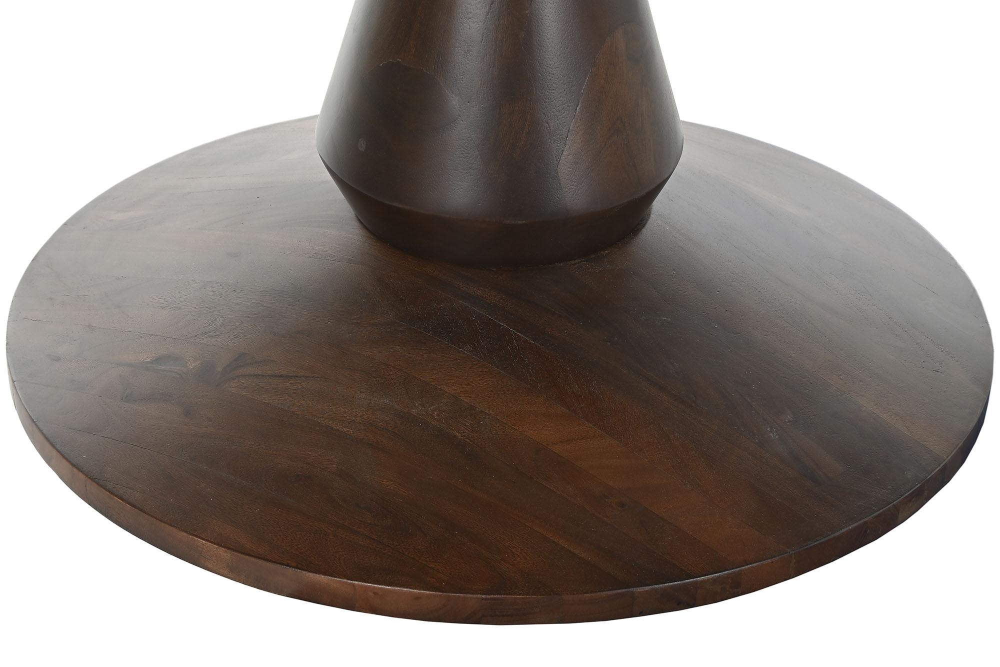 Product photograph of Acacia Wood 6 Seater Round Pedestal Dining Table from Choice Furniture Superstore.