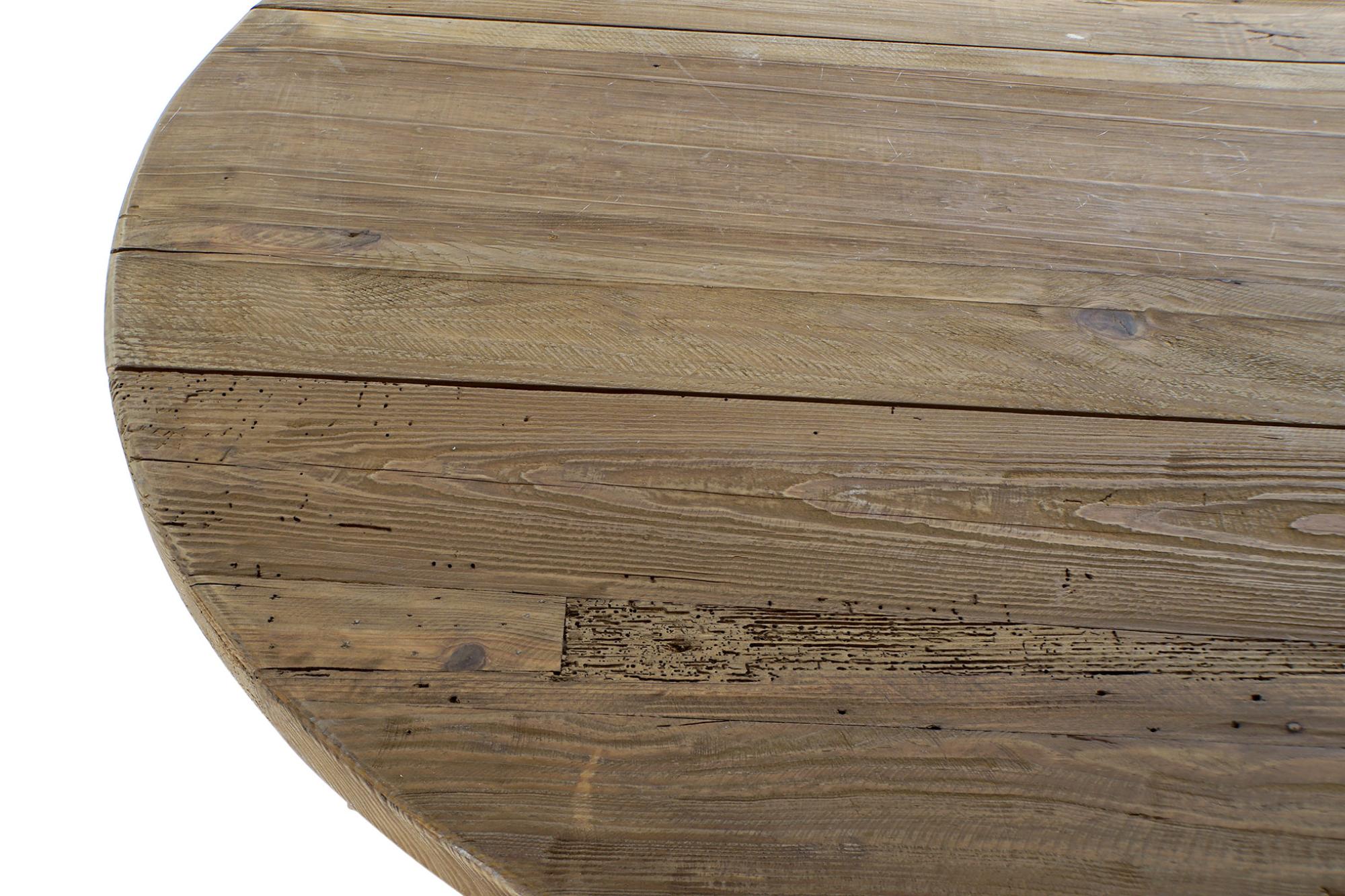 Product photograph of Alpine Recicled Wood 4 Seater Round Dining Table from Choice Furniture Superstore.