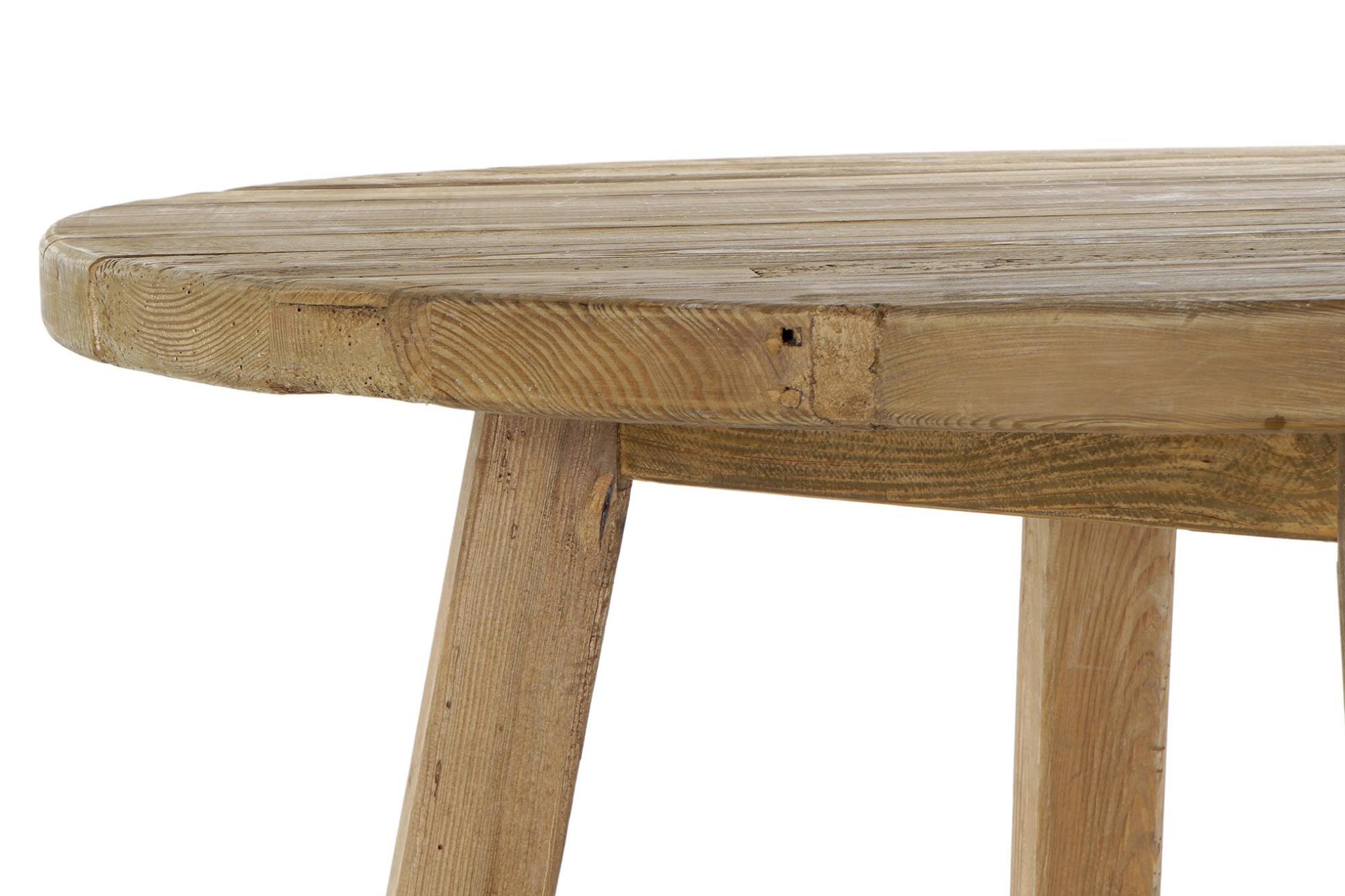 Product photograph of Alpine Recicled Wood 4 Seater Round Dining Table from Choice Furniture Superstore.