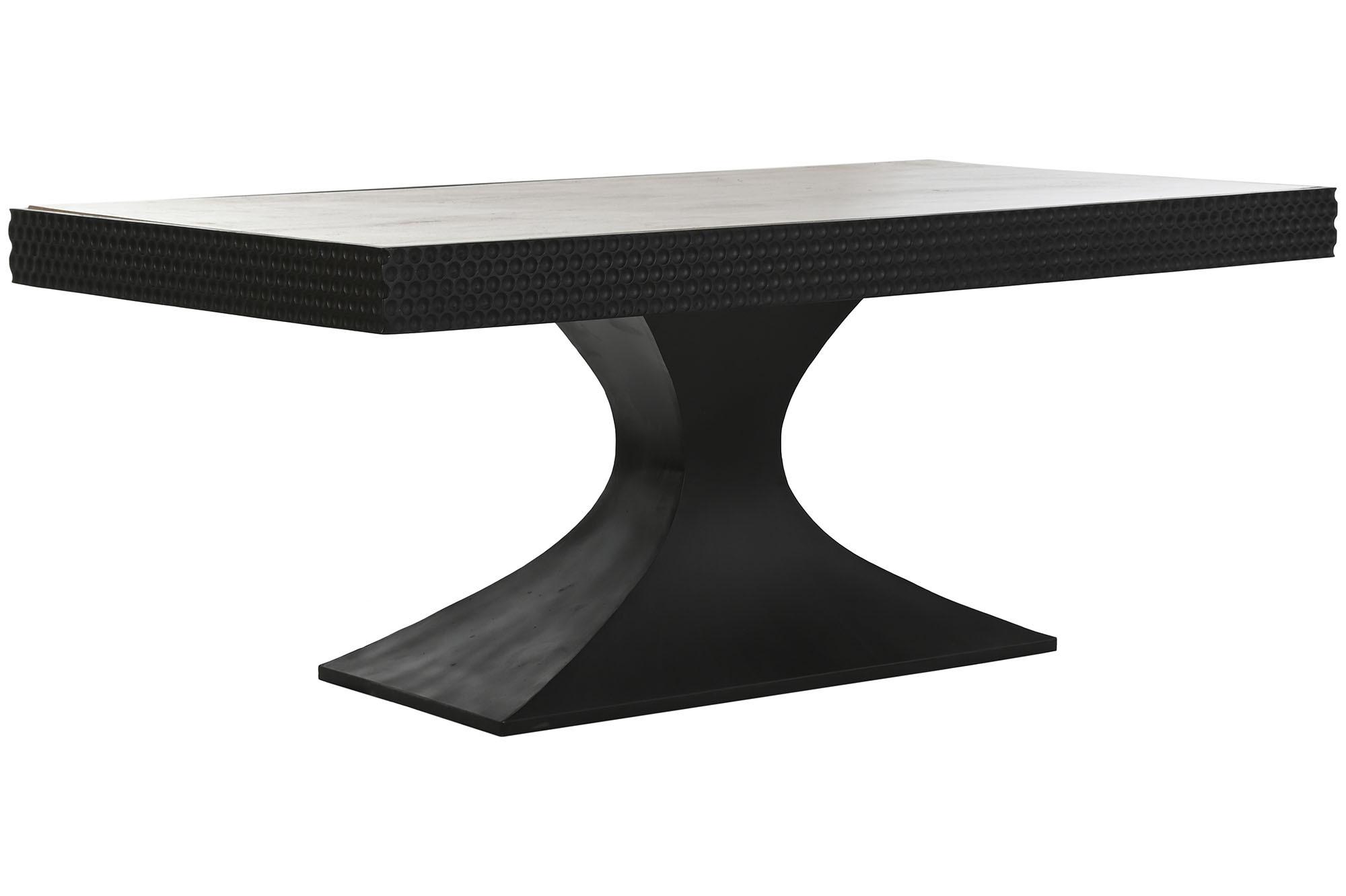 Product photograph of Black Marble 8 Seater Pedestal Dining Table from Choice Furniture Superstore.