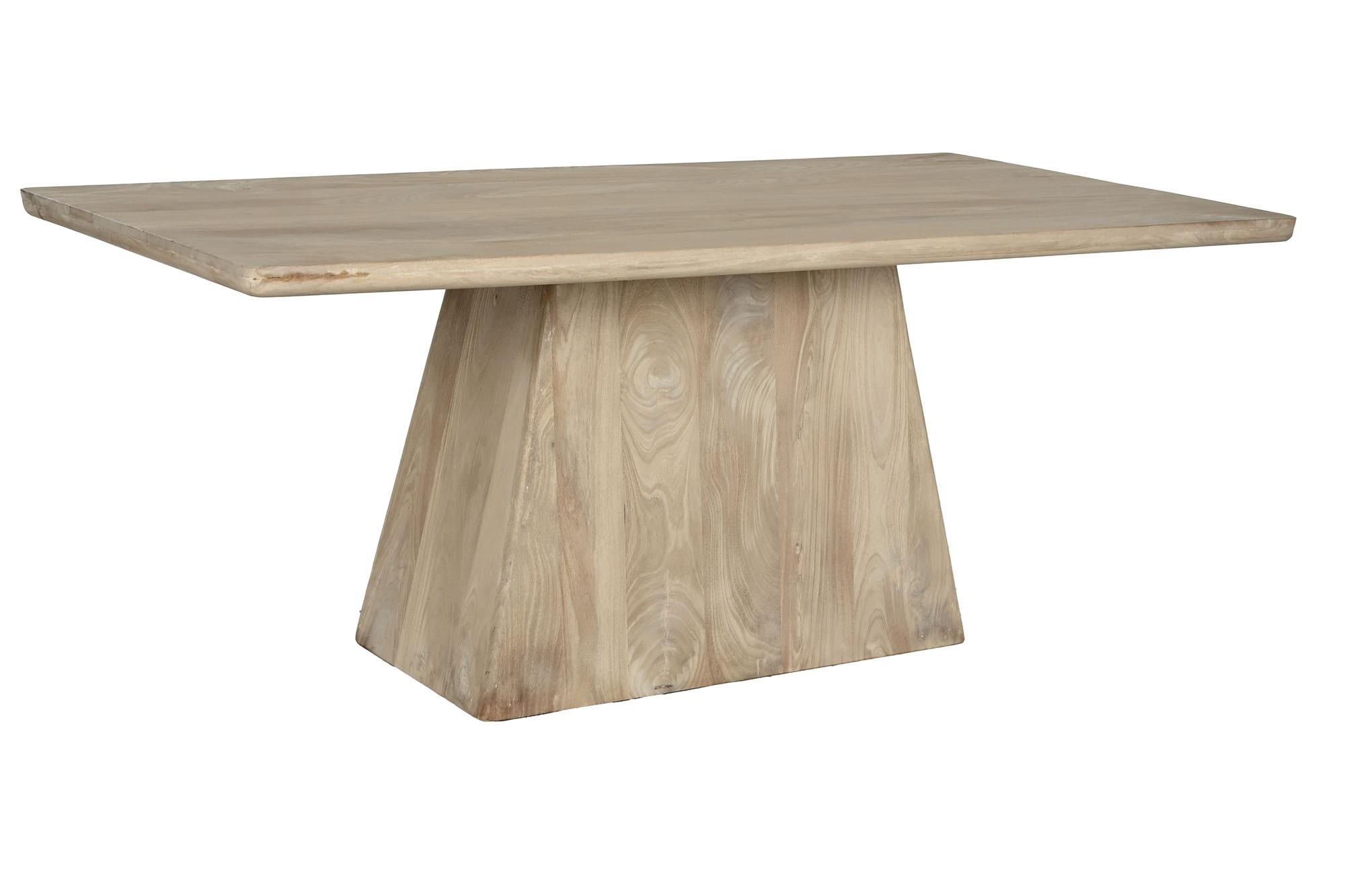 Product photograph of Natural Mango Wood 8 Seater Pedestal Dining Table from Choice Furniture Superstore.