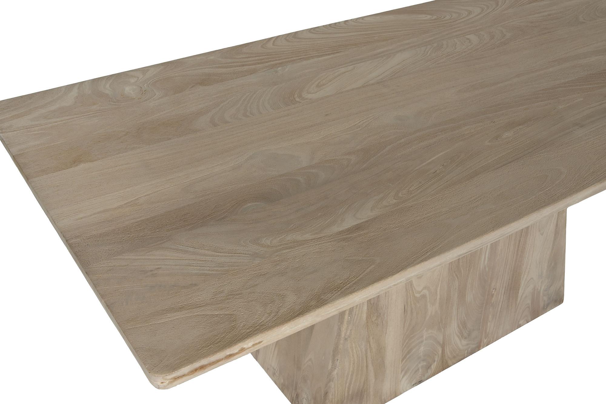 Product photograph of Natural Mango Wood 8 Seater Pedestal Dining Table from Choice Furniture Superstore.