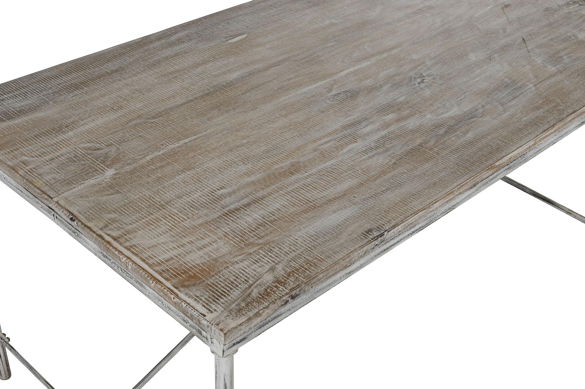 Product photograph of Decape White Mango Wood 8 Seater Dining Table from Choice Furniture Superstore.